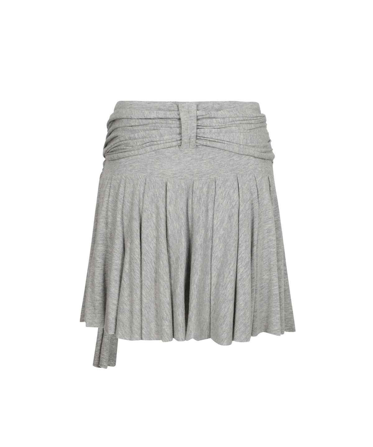 쓰리투에이티(THREE TO EIGHTY) RIBBON KNOTTED MINI SKIRT M.GREY