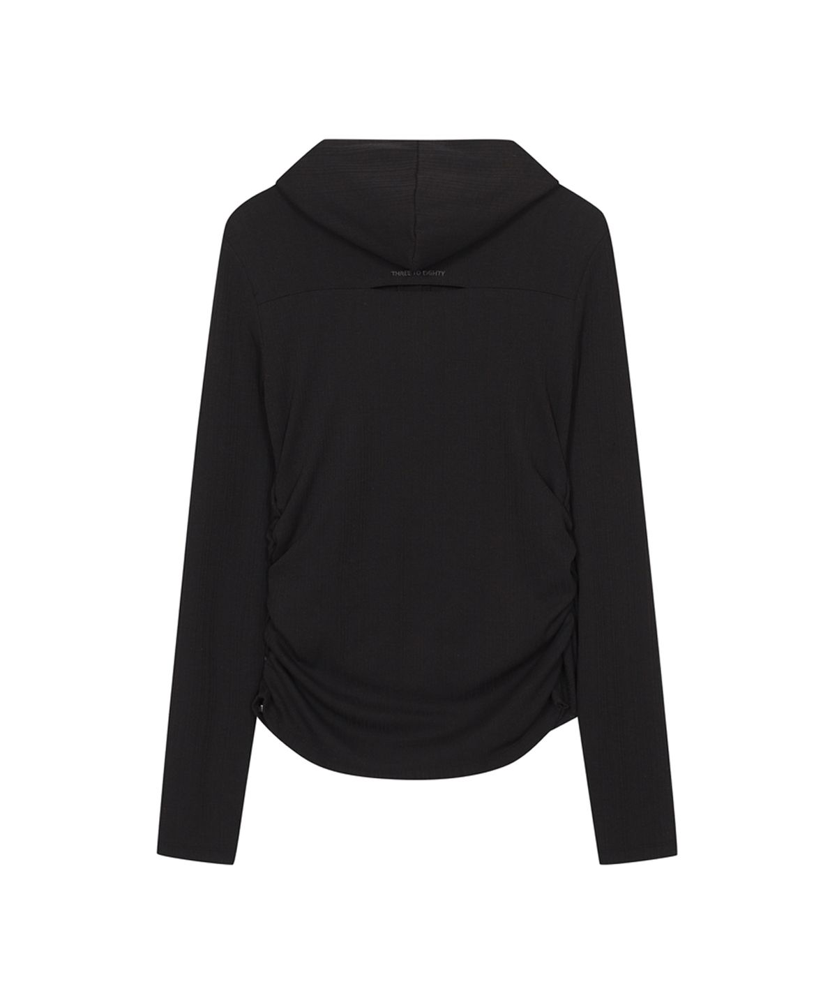 쓰리투에이티(THREE TO EIGHTY) [2nd REORDER] SNAPPY WAVE HOODIE BLACK