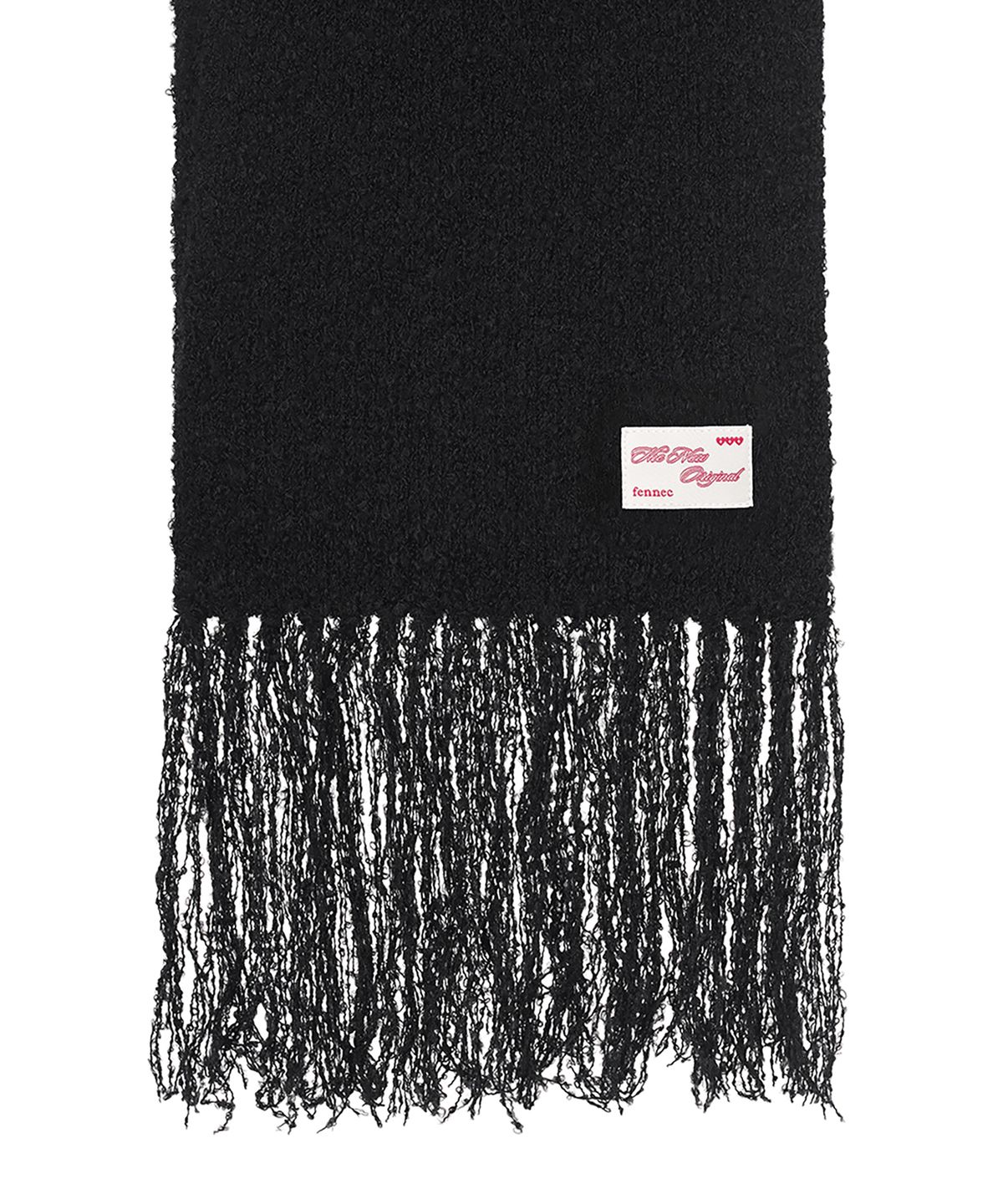 페넥(FENNEC) HAIRY BOUCLE MUFFLER - BLACK
