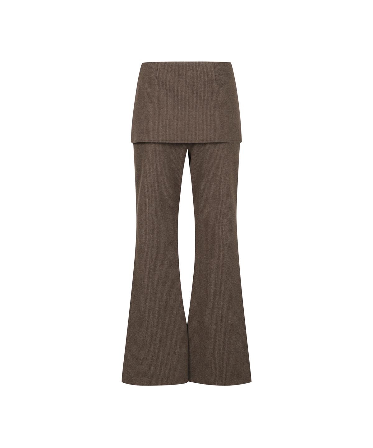 쓰리투에이티(THREE TO EIGHTY) SIDE BUTTON LAYER PANTS BROWN