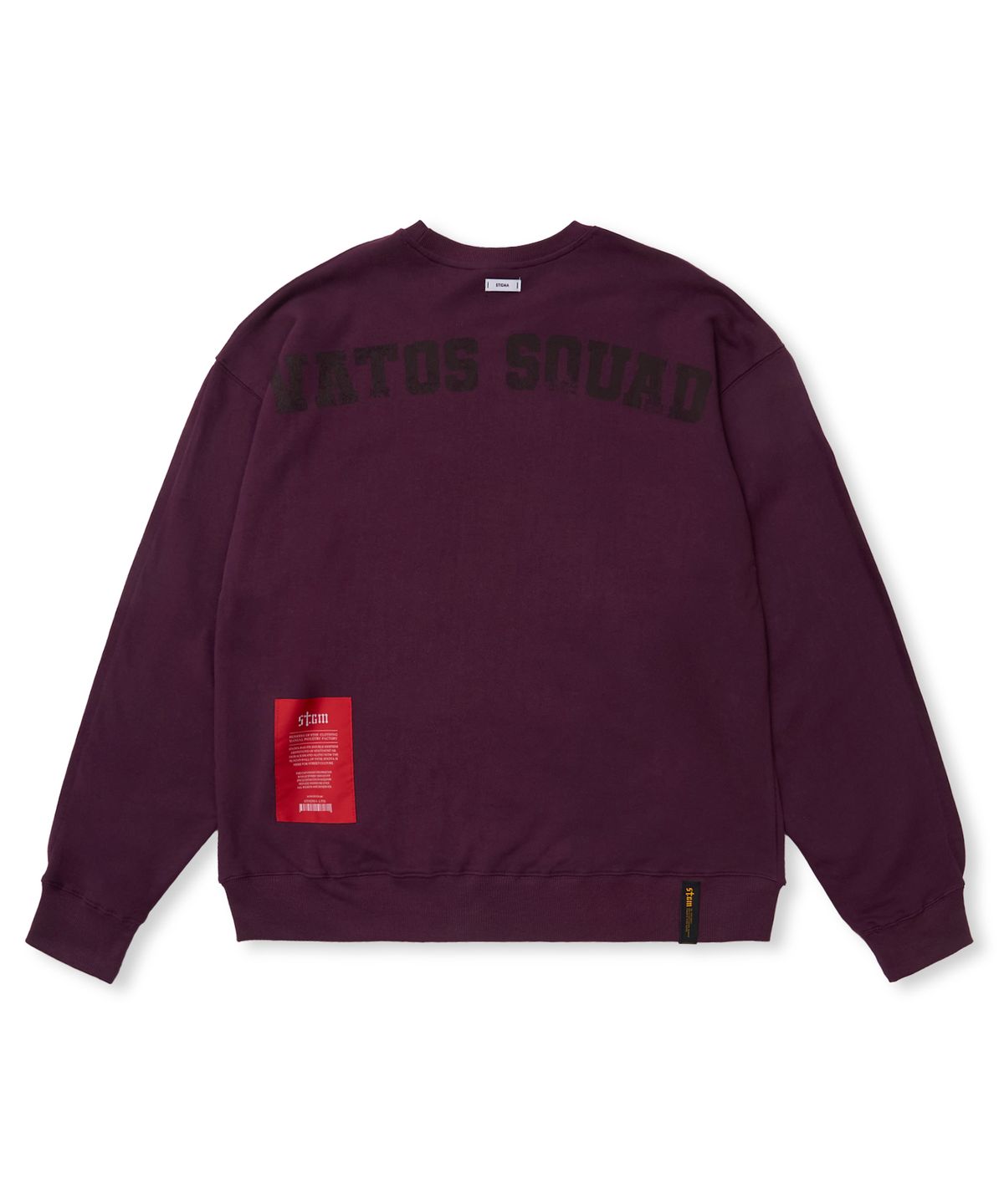 스티그마(STIGMA) CAMPUS CREWNECK BURGUNDY
