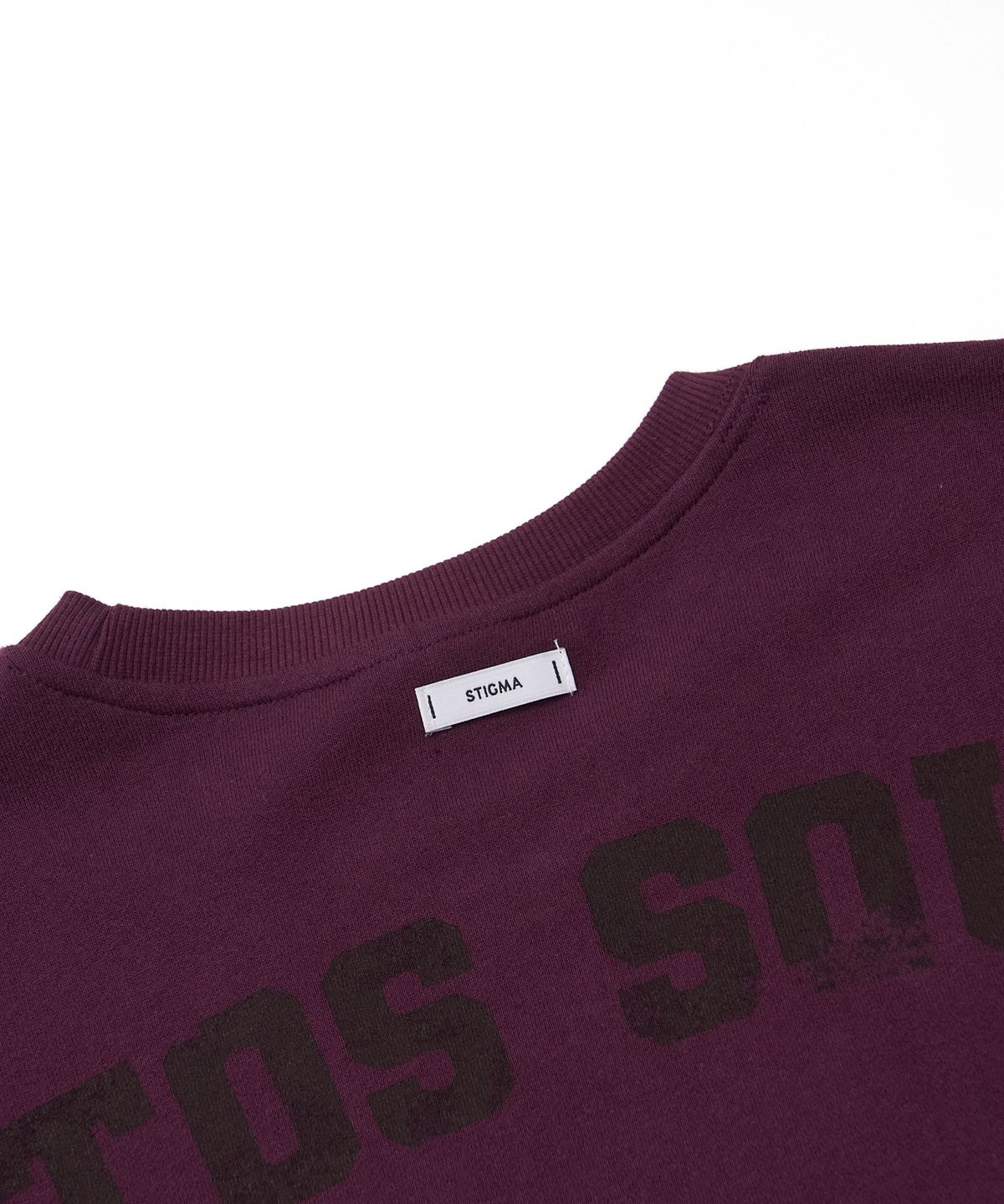 스티그마(STIGMA) CAMPUS CREWNECK BURGUNDY