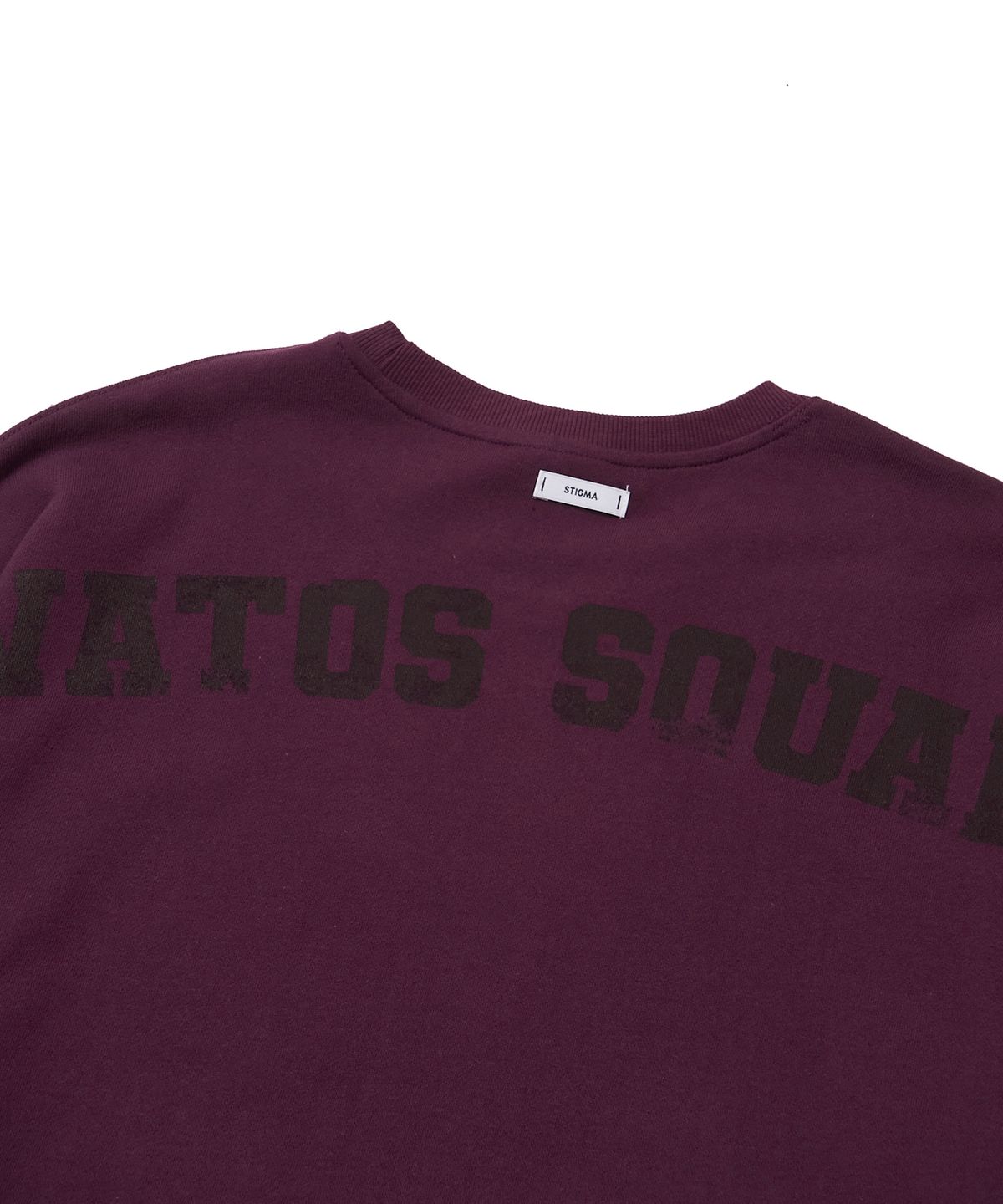 스티그마(STIGMA) CAMPUS CREWNECK BURGUNDY