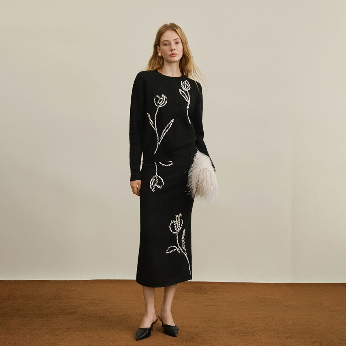 와이와이아이엠(YYIAM) YY_Tulip flower design skirt