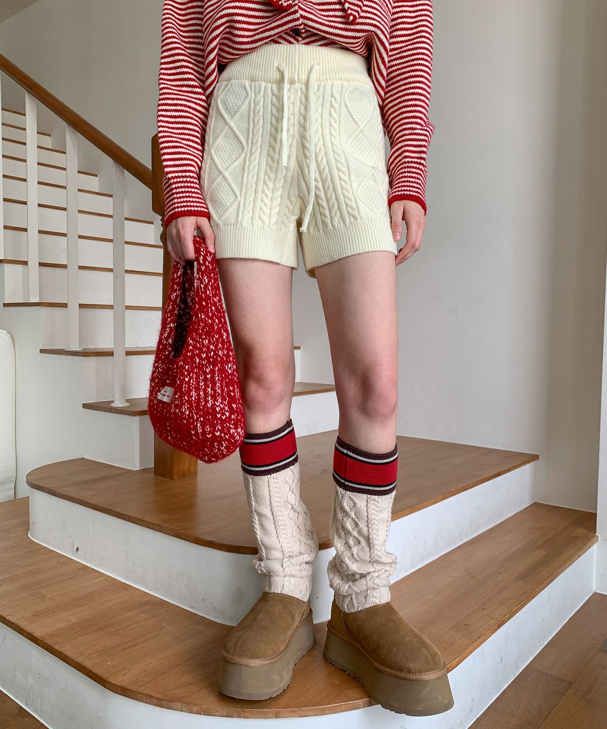 바스카라(VASCARA) Twisted Knitwear Shorts (3colors)
