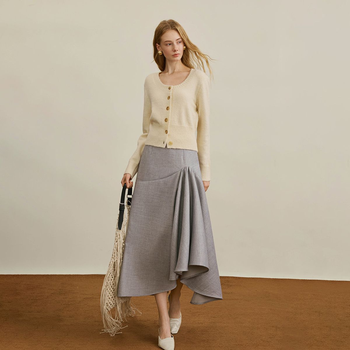 와이와이아이엠(YYIAM) YY_Irregular slim autumn skirt_2color