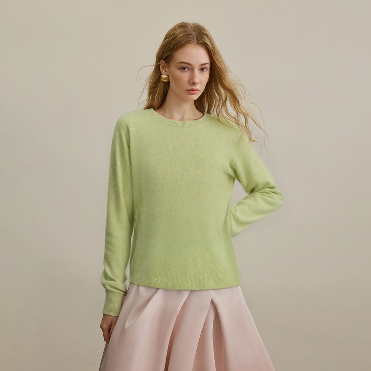 와이와이아이엠(YYIAM) YY_Loose casual brushed knit top_4color
