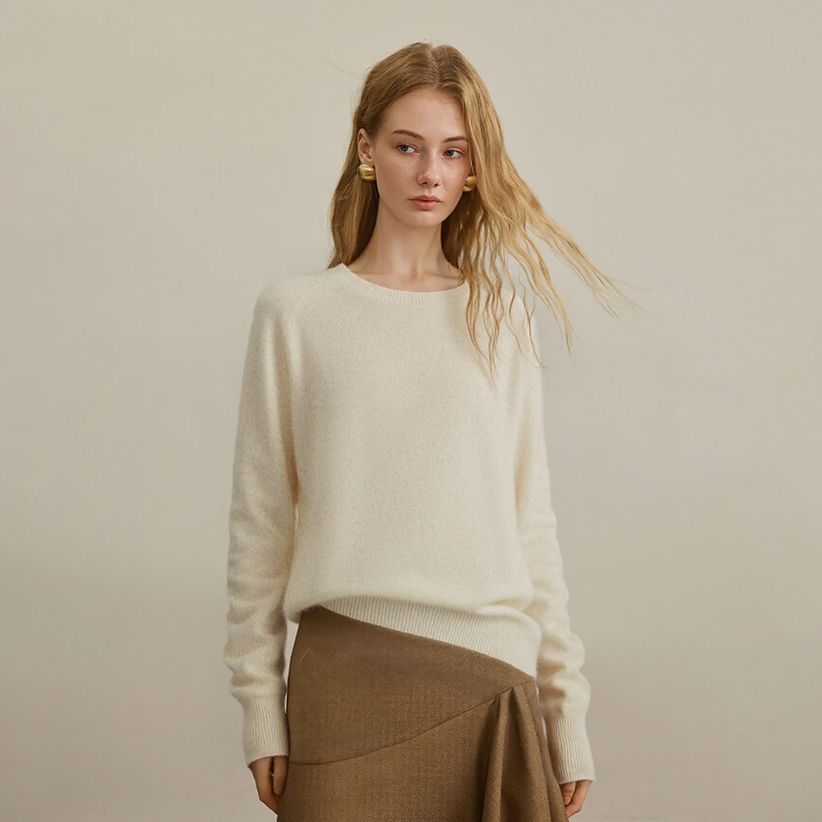 와이와이아이엠(YYIAM) YY_Loose casual brushed knit top_4color
