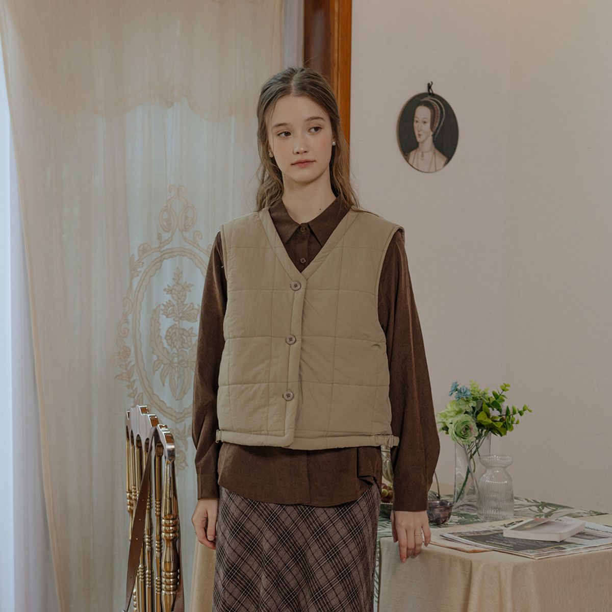 프라우드 마리(PROUD MARY) PM_Warm solid color vest_2color