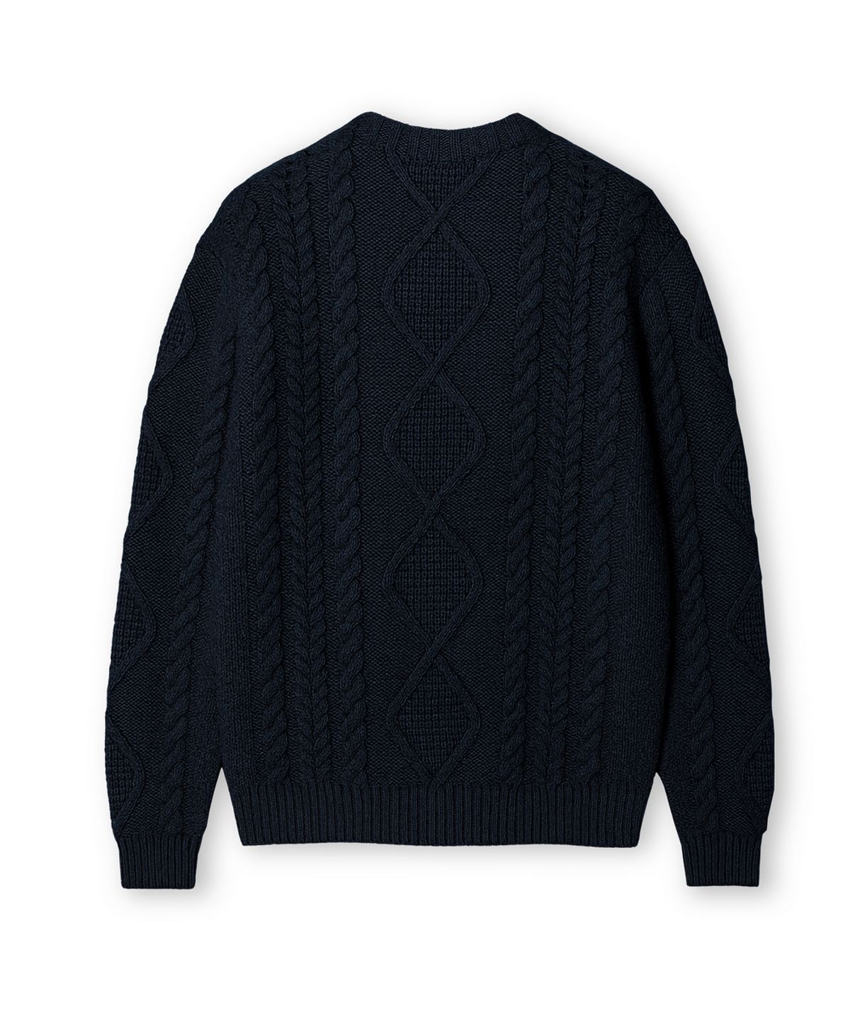 에든버러클럽(EDINBURGH CLUB) ARAN CREW-NECK SWEATER (NAVY)