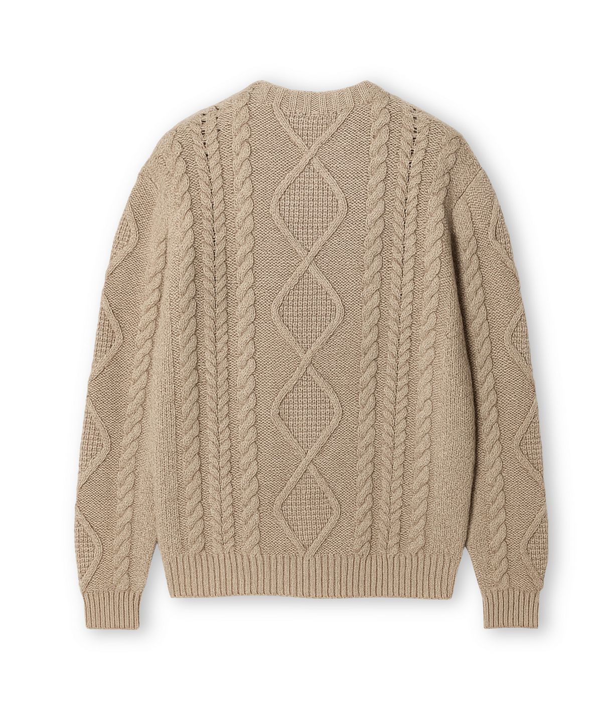 에든버러클럽(EDINBURGH CLUB) ARAN CREW-NECK SWEATER (BEIGE)