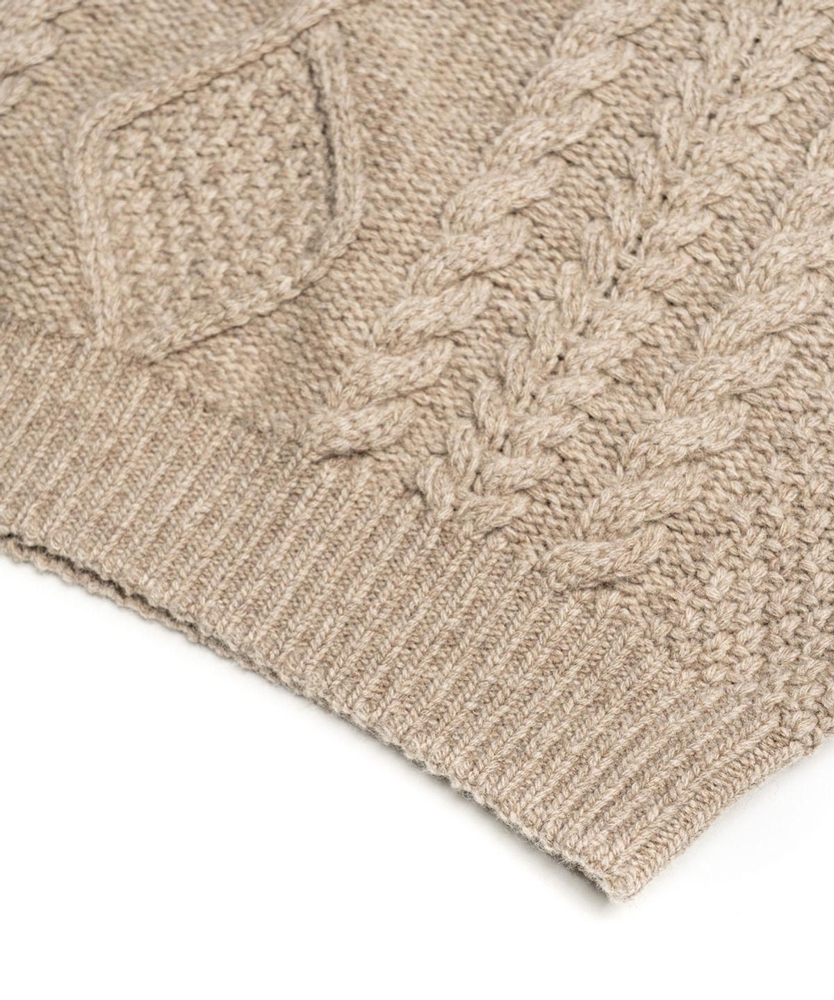 에든버러클럽(EDINBURGH CLUB) ARAN CREW-NECK SWEATER (BEIGE)