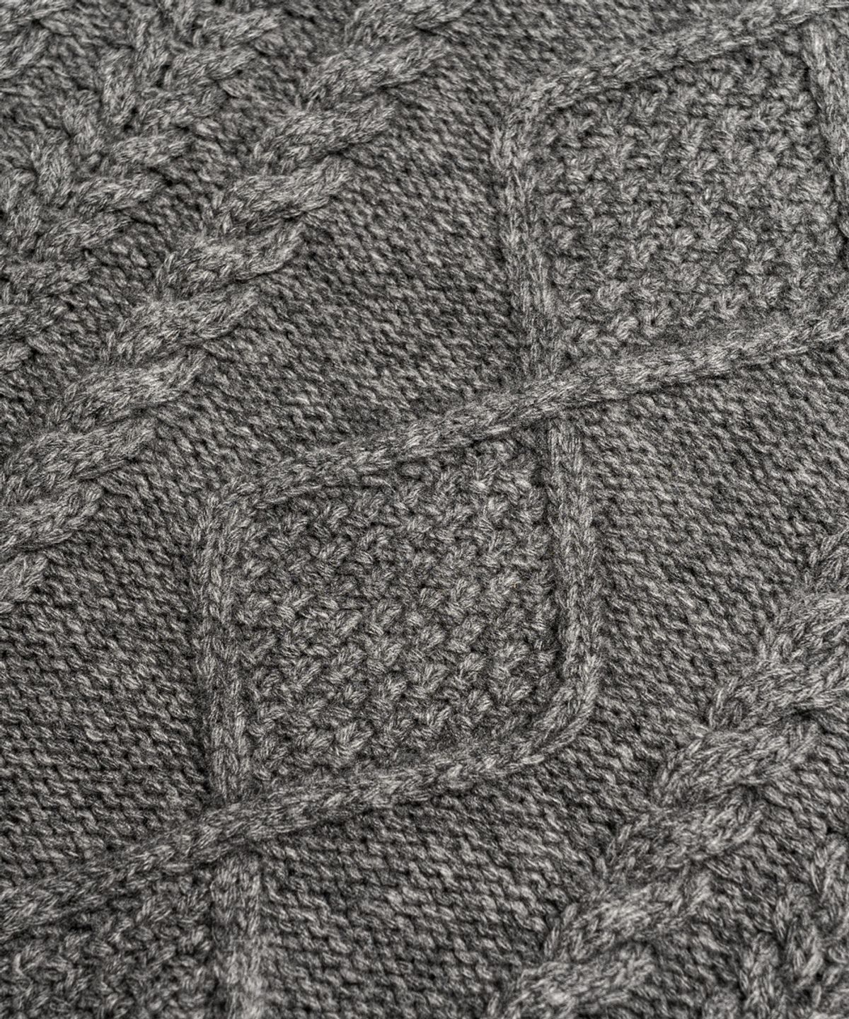 에든버러클럽(EDINBURGH CLUB) ARAN CREW-NECK SWEATER (GREY)