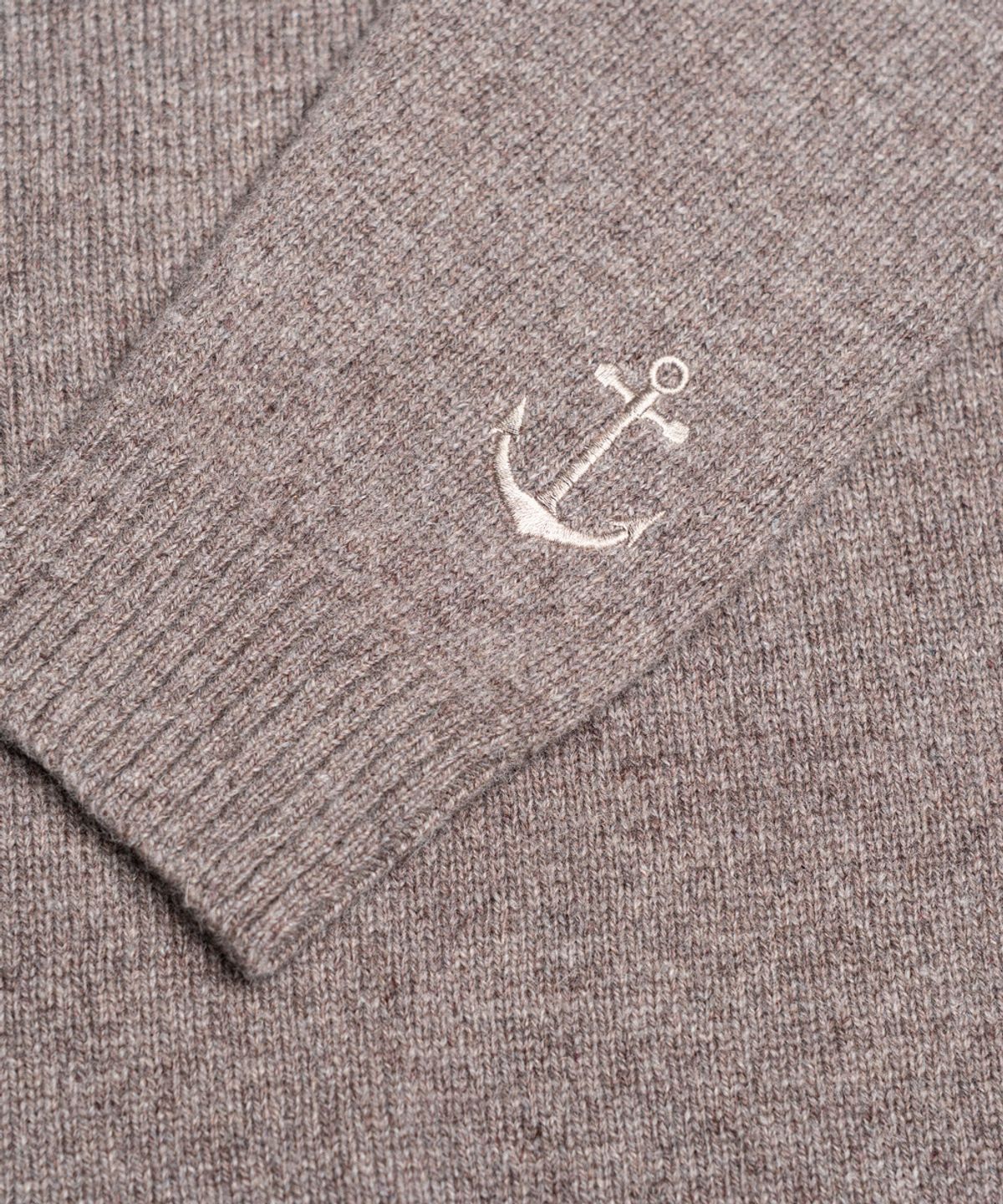 에든버러클럽(EDINBURGH CLUB) SHETLAND WOOL ANCHOR KNIT (GREY)