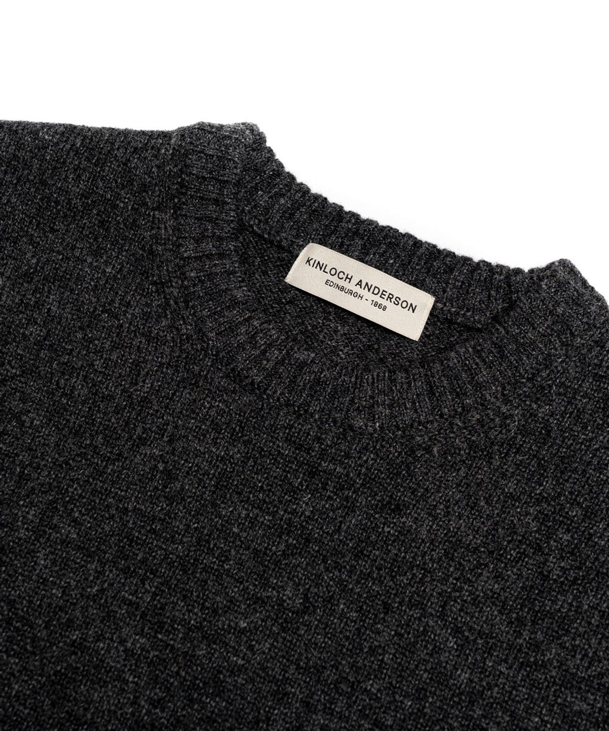 에든버러클럽(EDINBURGH CLUB) SHETLAND WOOL ANCHOR KNIT (CHARCOAL)