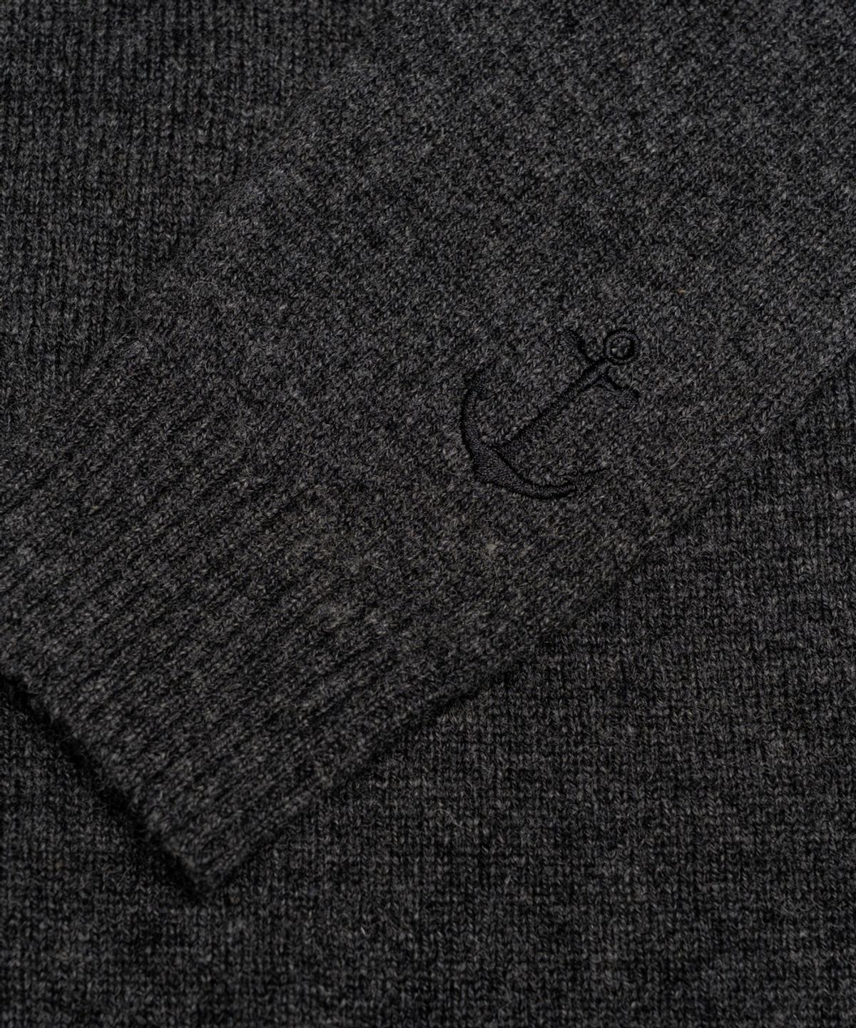에든버러클럽(EDINBURGH CLUB) SHETLAND WOOL ANCHOR KNIT (CHARCOAL)