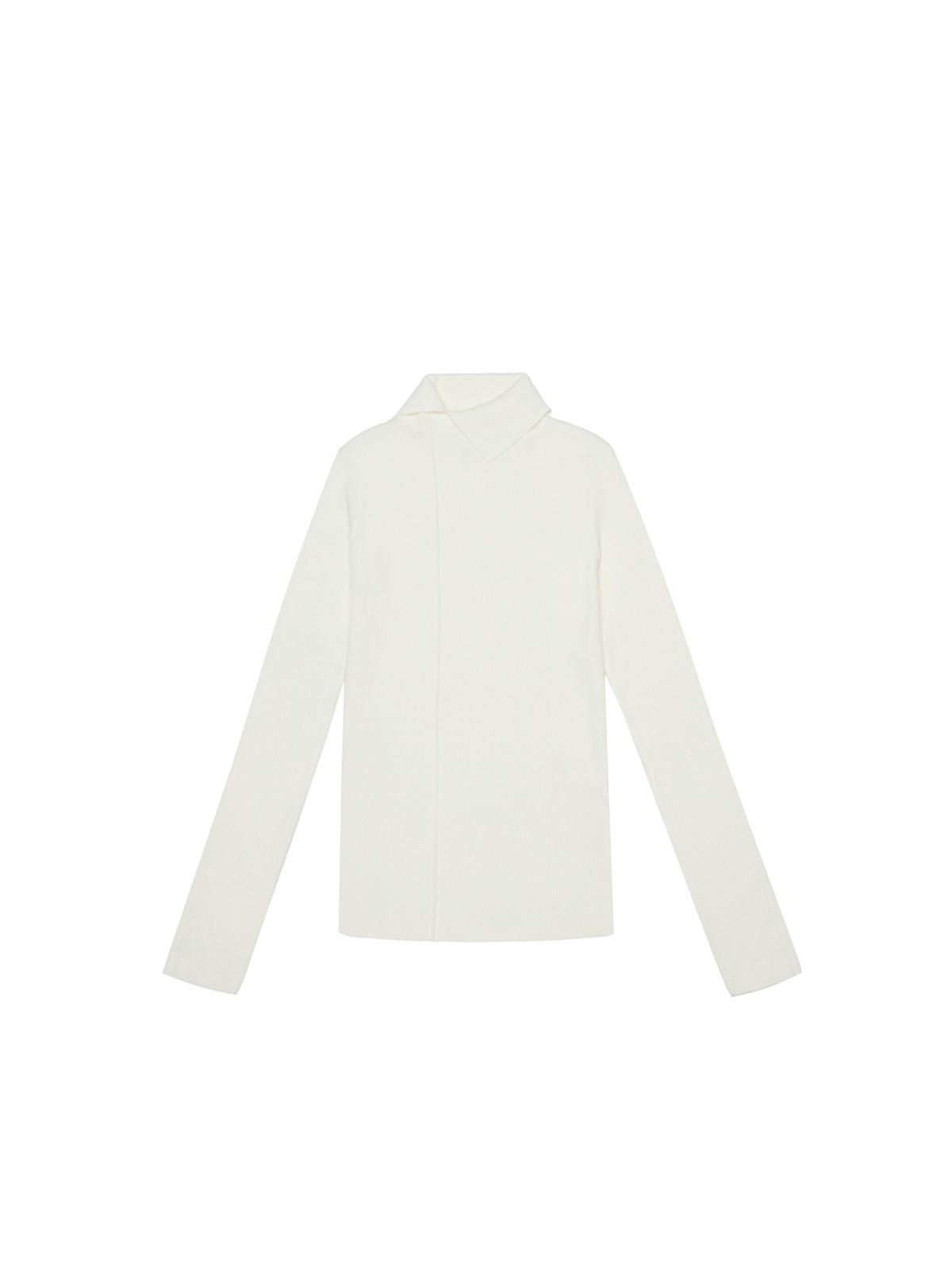 헌치(HUNCH) Cut-Out Half-Neck Slim Knit Top (2color)