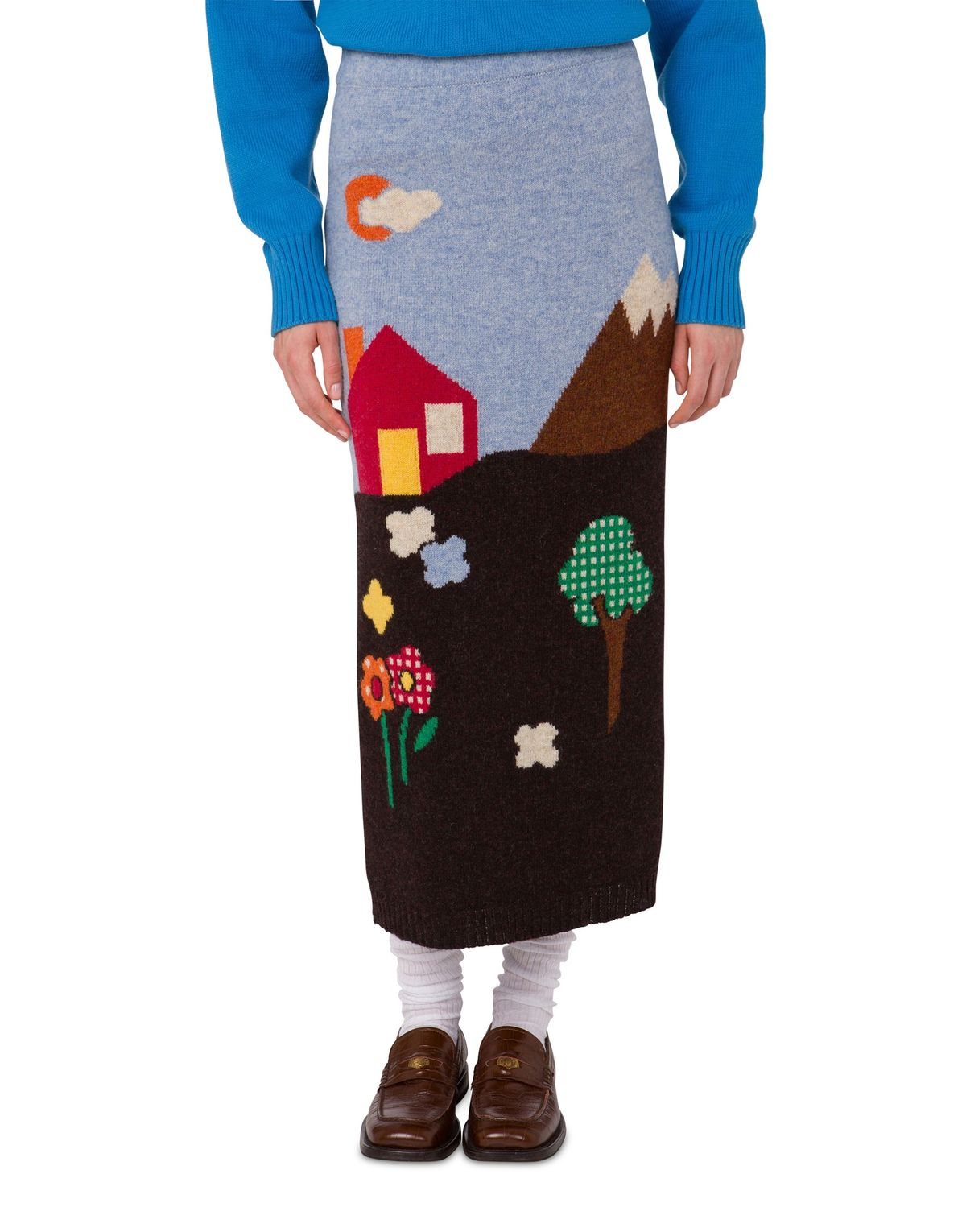 모스키노(MOSCHINO) 아카이브 셔틀랜드 울 스커트