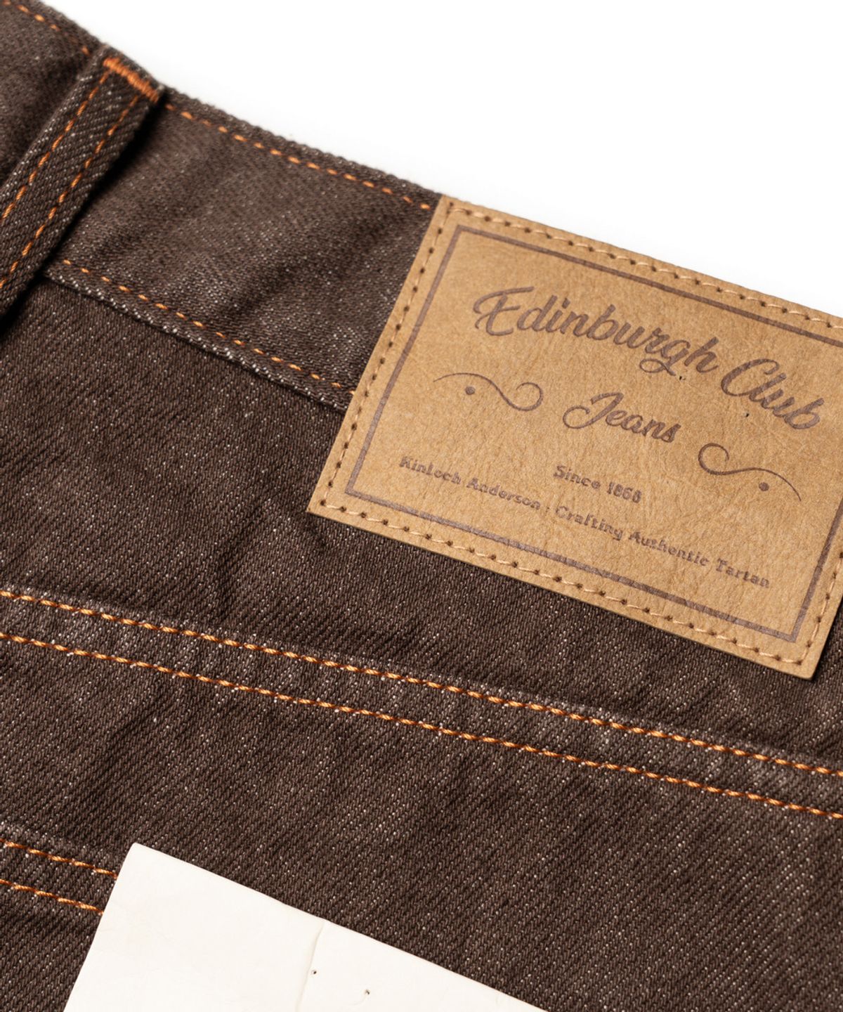 에든버러클럽(EDINBURGH CLUB) WIDE FIT DENIM PANTS (BROWN)