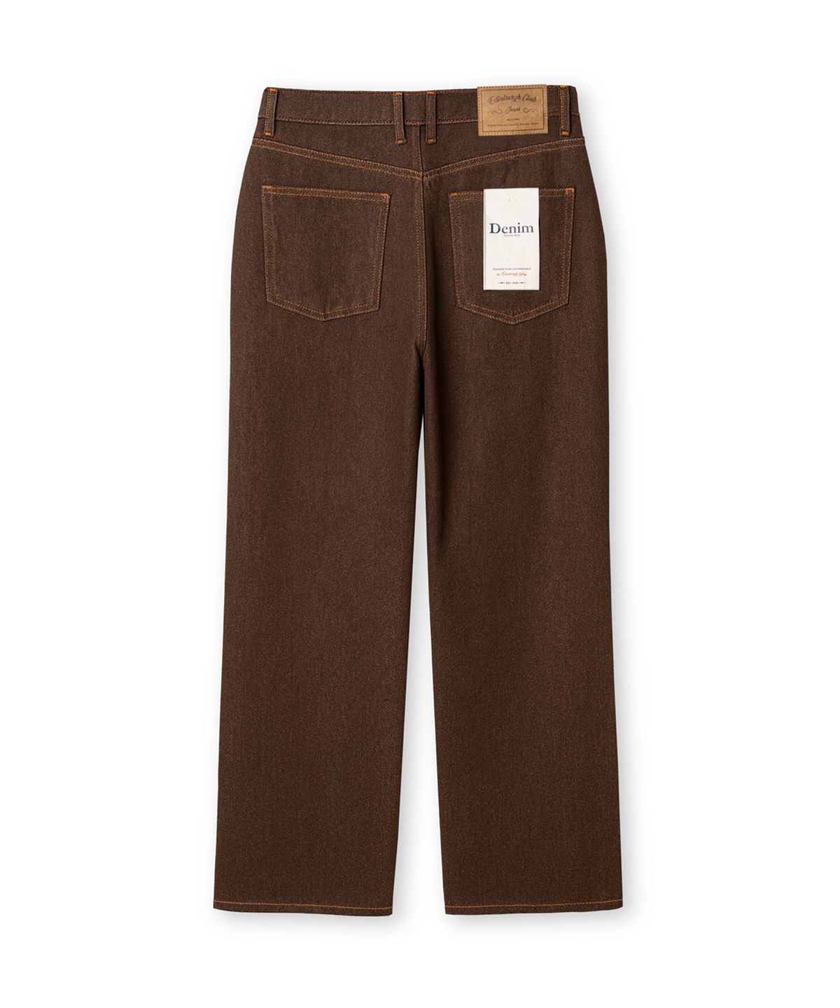 에든버러클럽(EDINBURGH CLUB) WIDE FIT DENIM PANTS (BROWN)