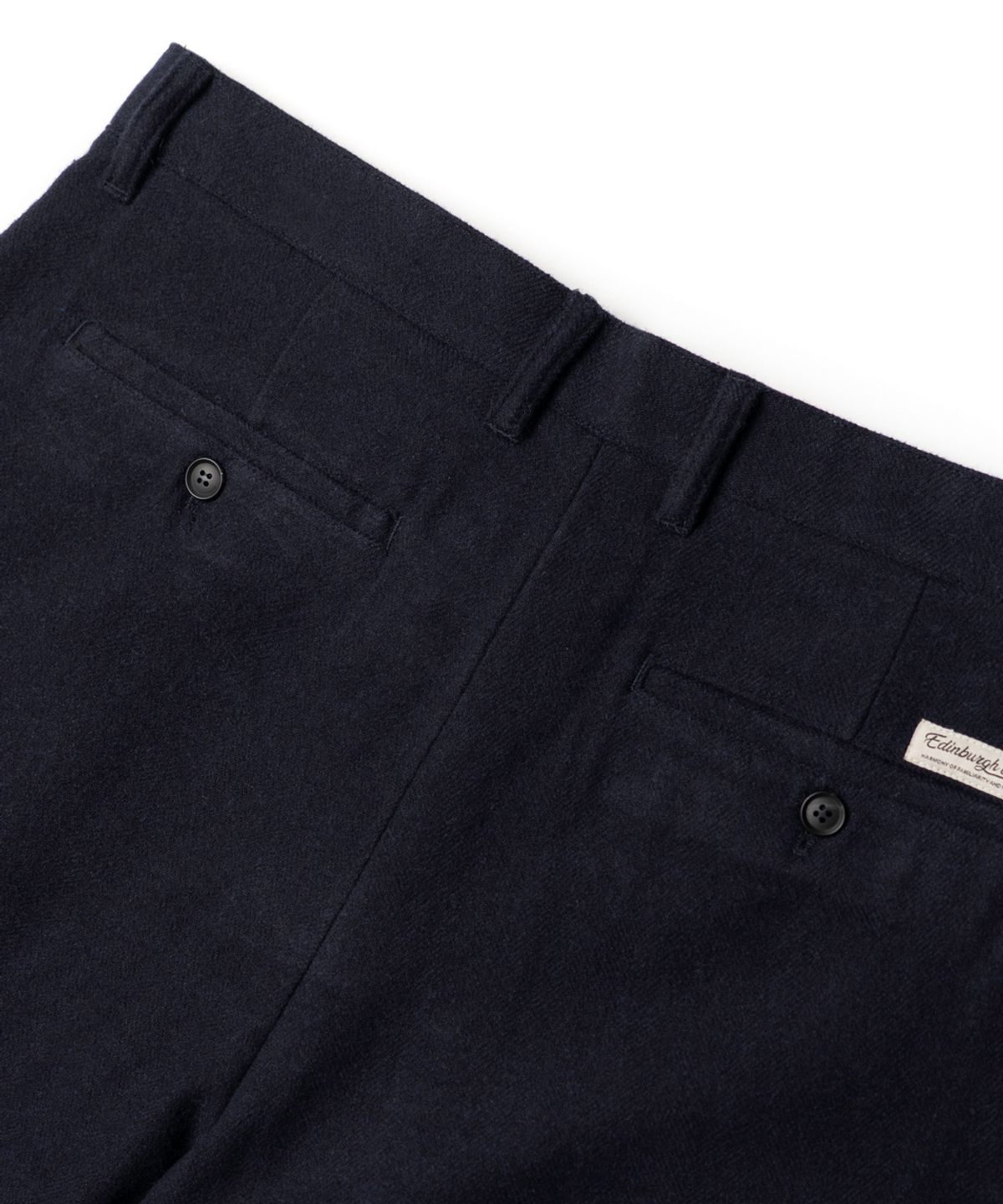 에든버러클럽(EDINBURGH CLUB) ONE-TUCK WIDE FIT WOOL BLENDED PANTS (NAVY)