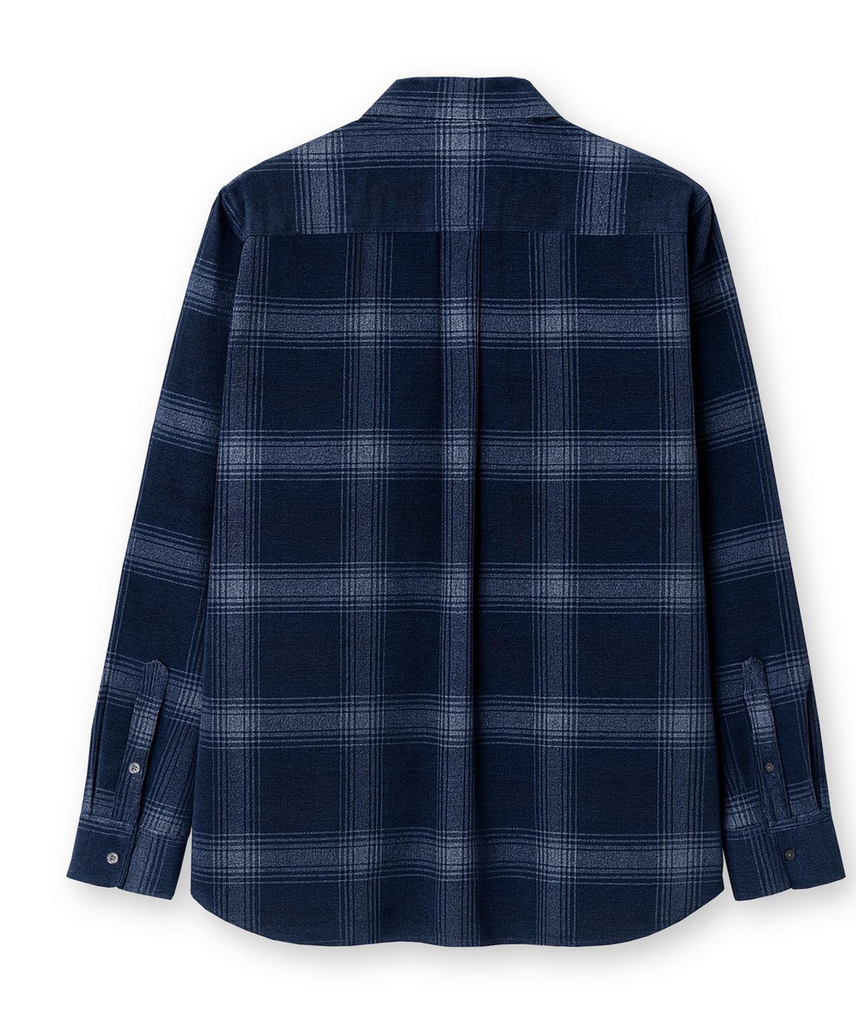 에든버러클럽(EDINBURGH CLUB) SEMI-OVER FIT CHECK CORDUROY SHIRT (BLUE)