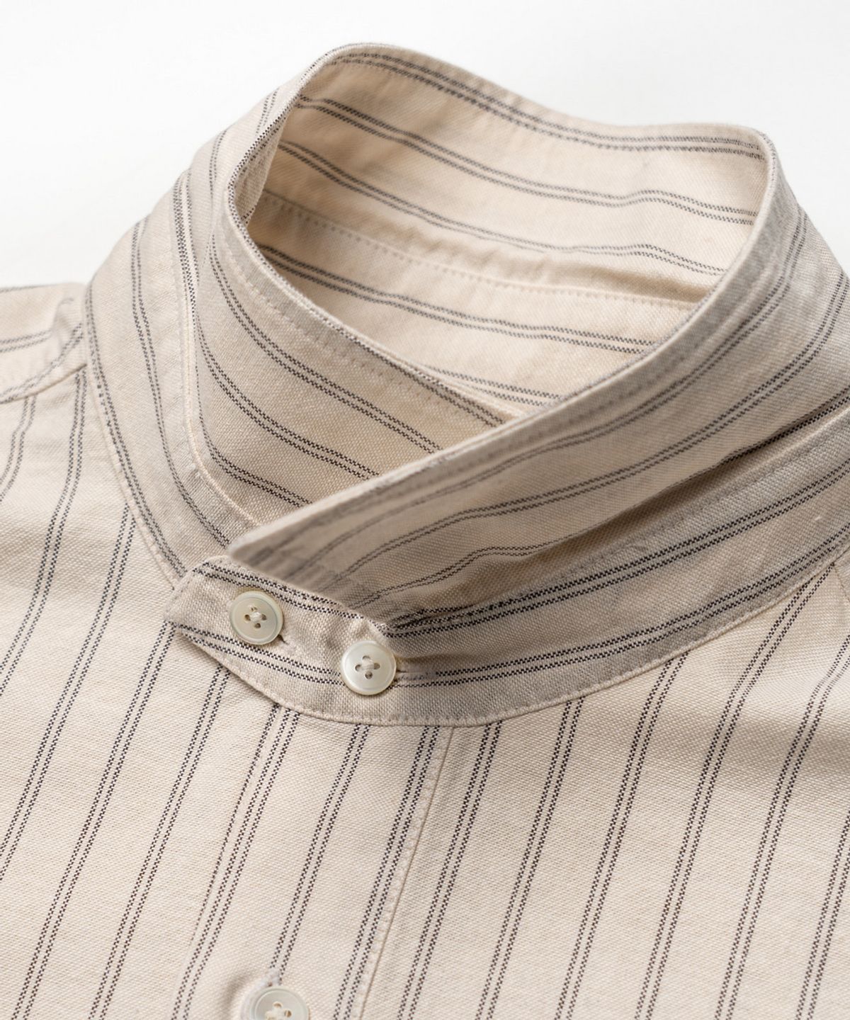 에든버러클럽(EDINBURGH CLUB) PULLOVER OXFORD STRIPED SHIRT (IVORY)