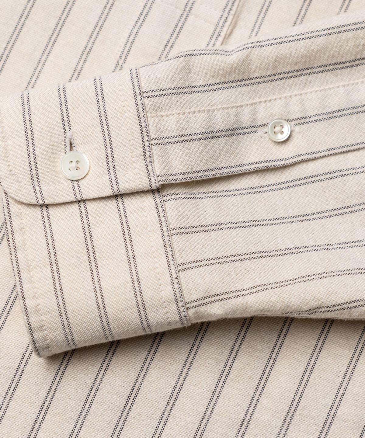 에든버러클럽(EDINBURGH CLUB) PULLOVER OXFORD STRIPED SHIRT (IVORY)
