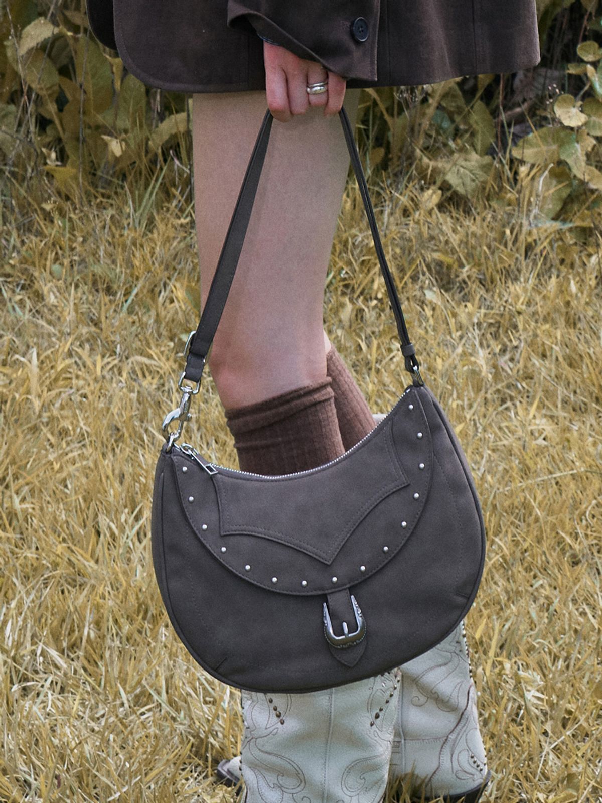 레이브(RAIVE) Willow Shoulder in Mocha Brown UB5AB095-6K