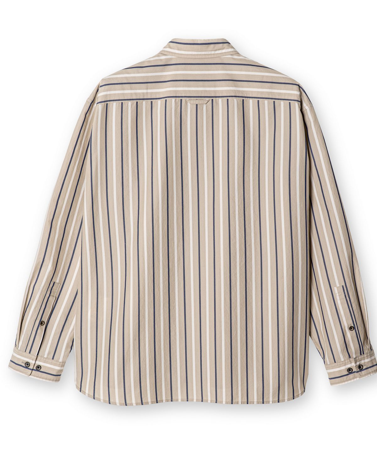 에든버러클럽(EDINBURGH CLUB) OVER FIT STRIPED SHIRT (BEIGE)
