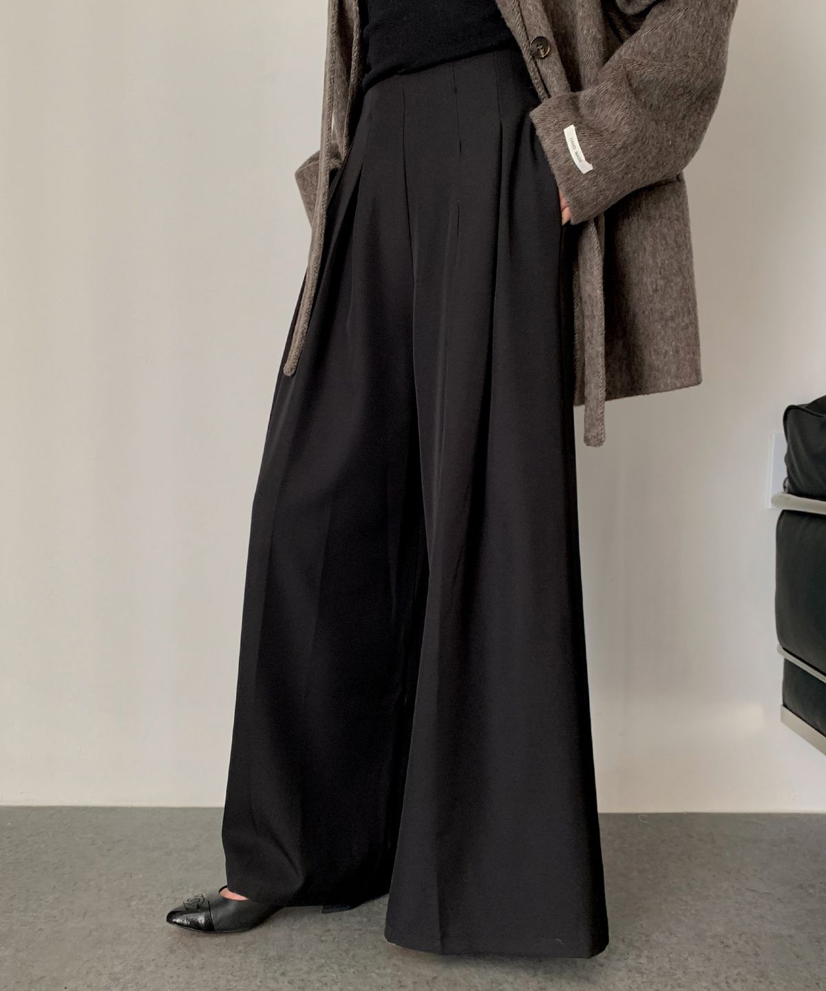 바스카라(VASCARA) Modern Two Tuck Wide Slacks (3colors)