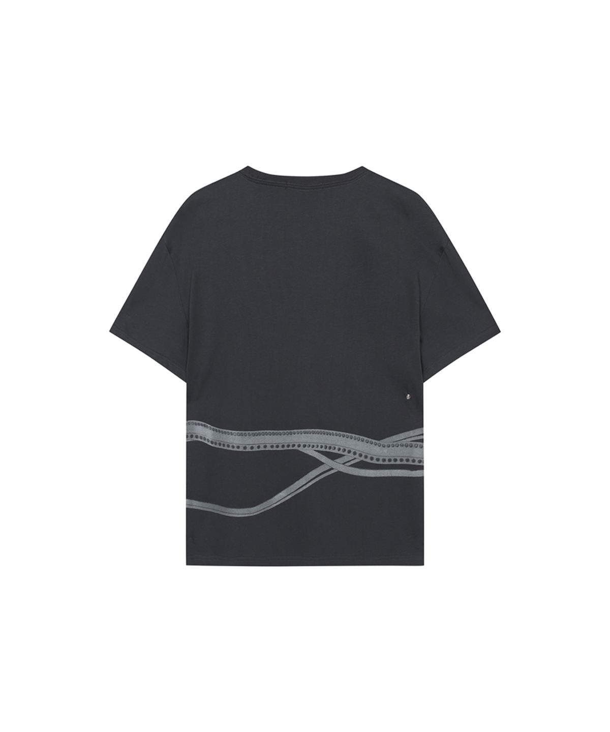 쓰리투에이티(THREE TO EIGHTY) SNAP BELT GRAPHIC TEE CHARCOAL