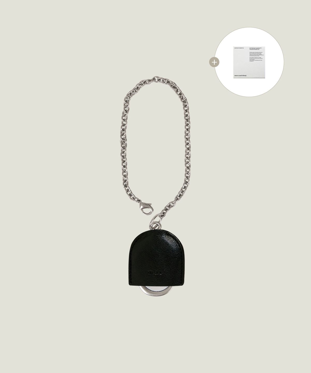 무쿠앤에보니(MUCU AND EBONY) [선물포장] Antique Mirror Keyring _ Nickel Matte