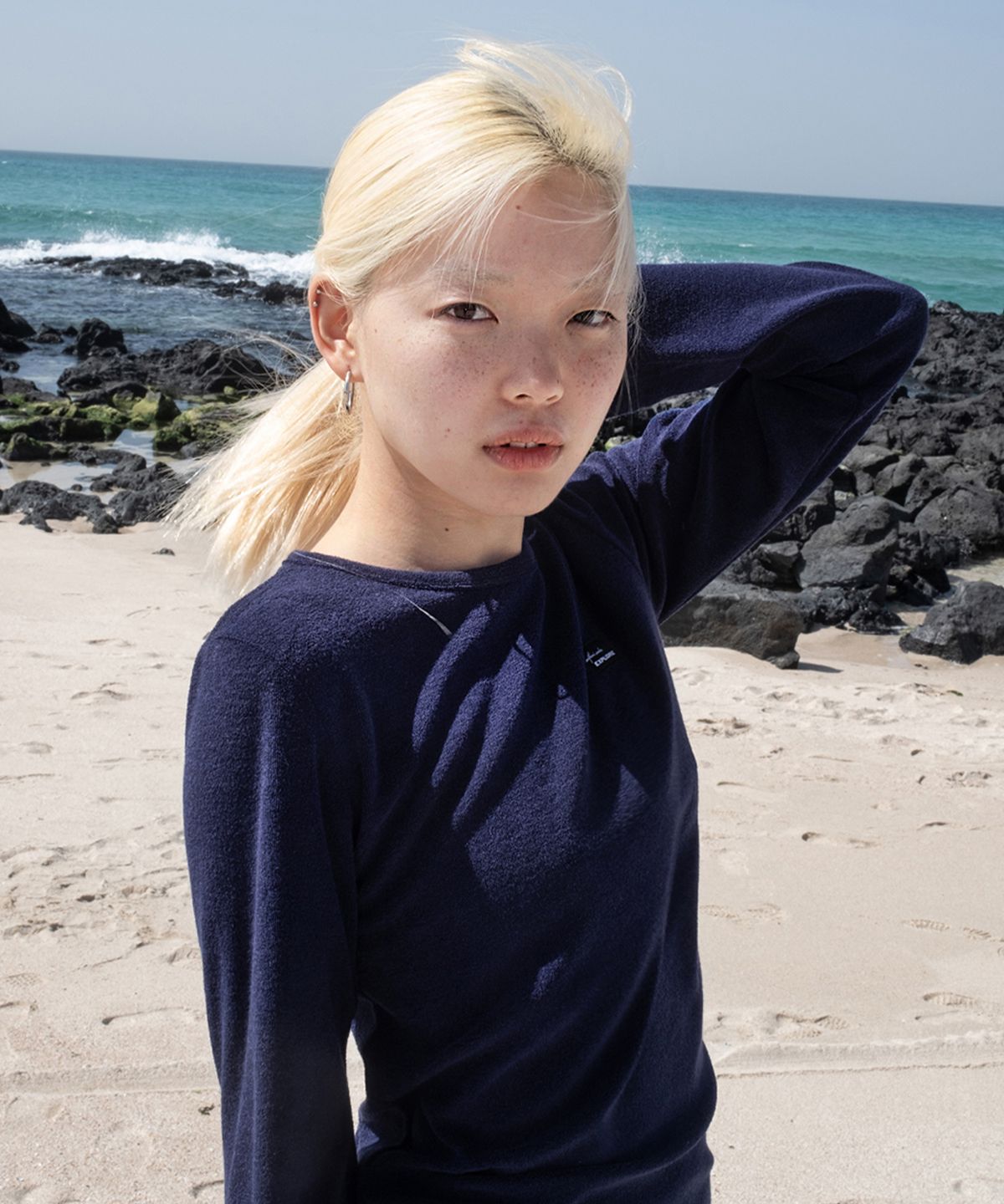 사파리 술라 익스플로어(SAFARI SULA EXPLORE) 테리 롱 슬리브 인 네이비