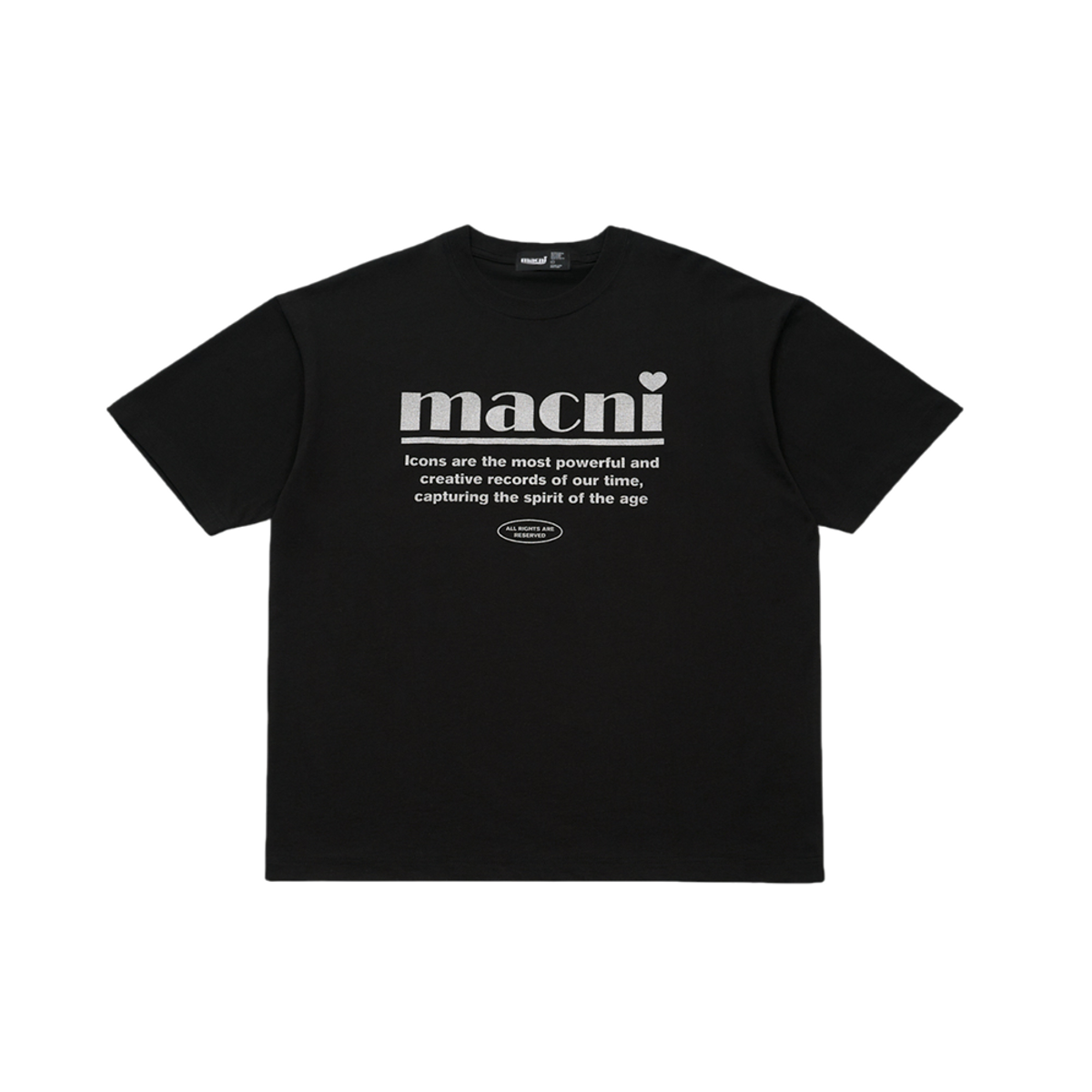 마크니(MACNI) SPIRIT LOGO T-SHIRT_BLACK