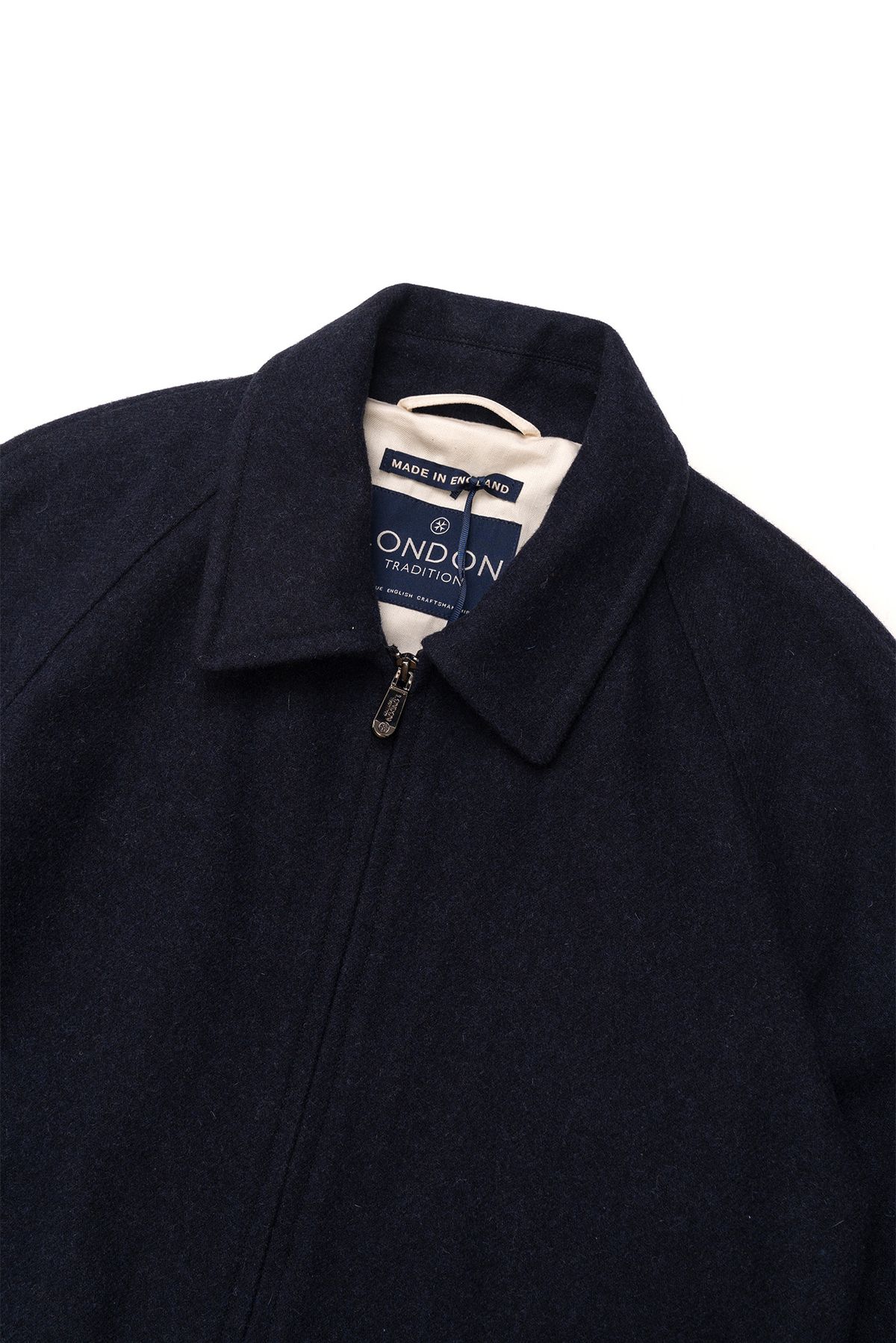 런던트레디션(LONDONTRADITION) Collar Wool Blouson - Navy 435
