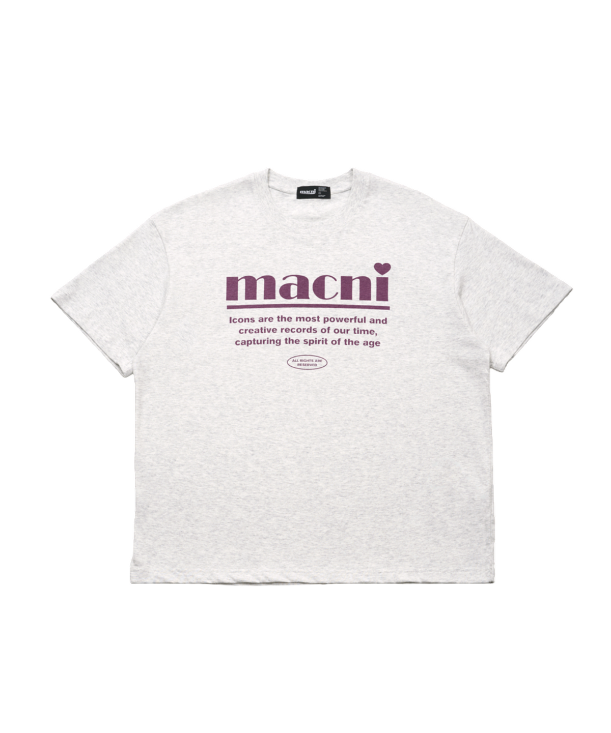 마크니(MACNI) SPIRIT LOGO T-SHIRT_LIGHT MELANGE