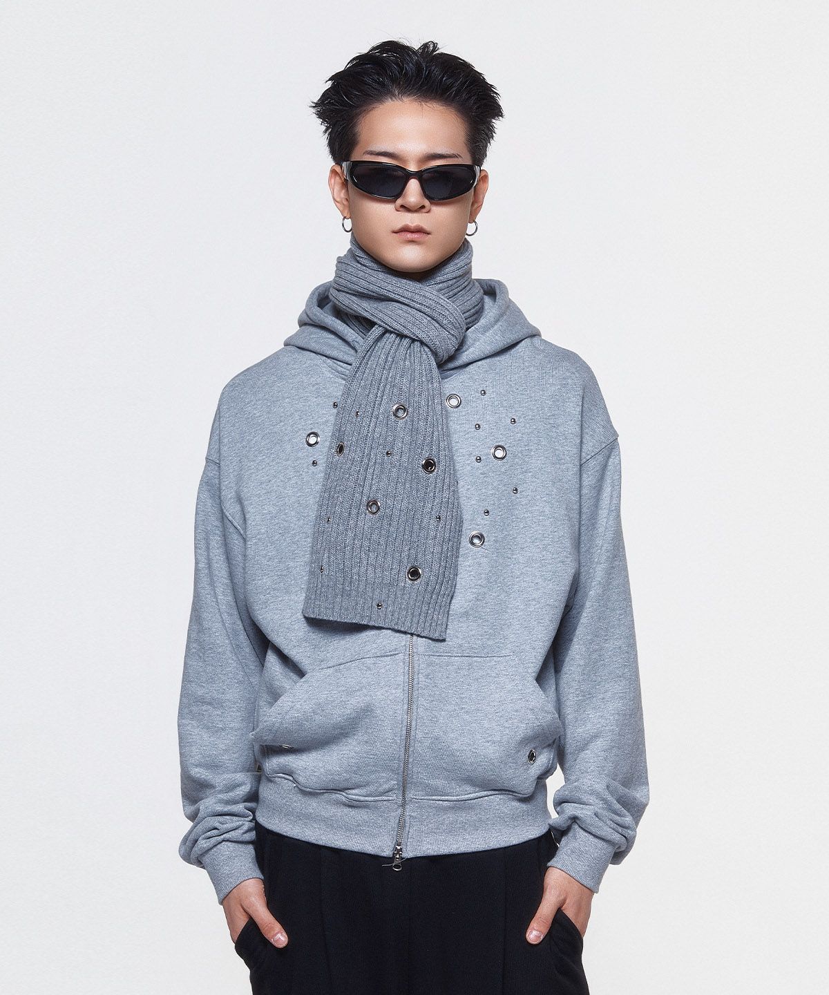 디오스피스(DAUSPICE) (DUC) Eyelet Stud Muffler Gray