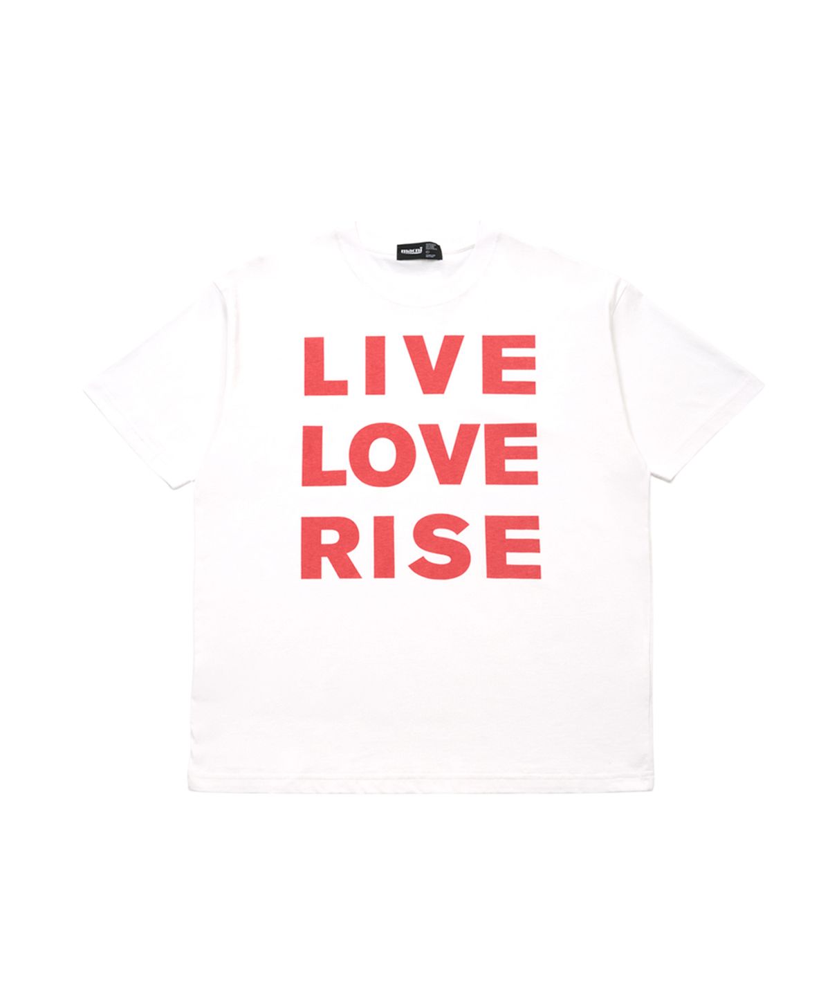 마크니(MACNI) LLR SLOGAN T-SHIRT_WHITE