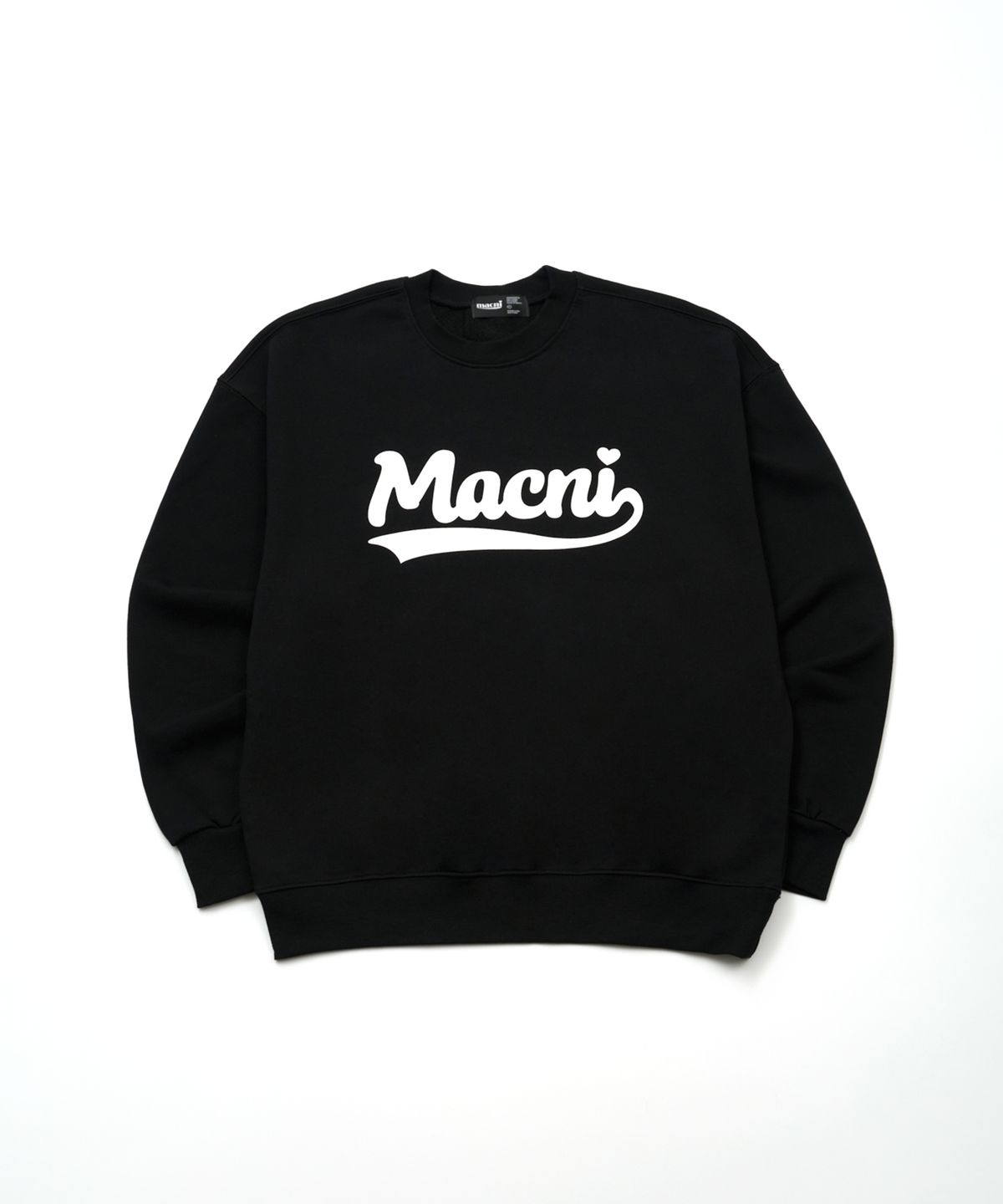 마크니(MACNI) RETRO LOGO SWEATSHIRT_BLACK