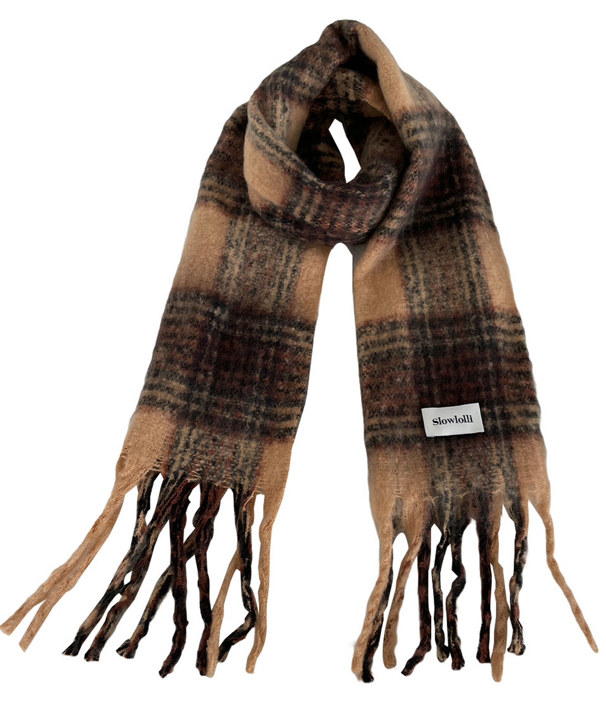 슬로우롤리(SLOWLOLLI) Maori hairy soft long muffler_3 Colors