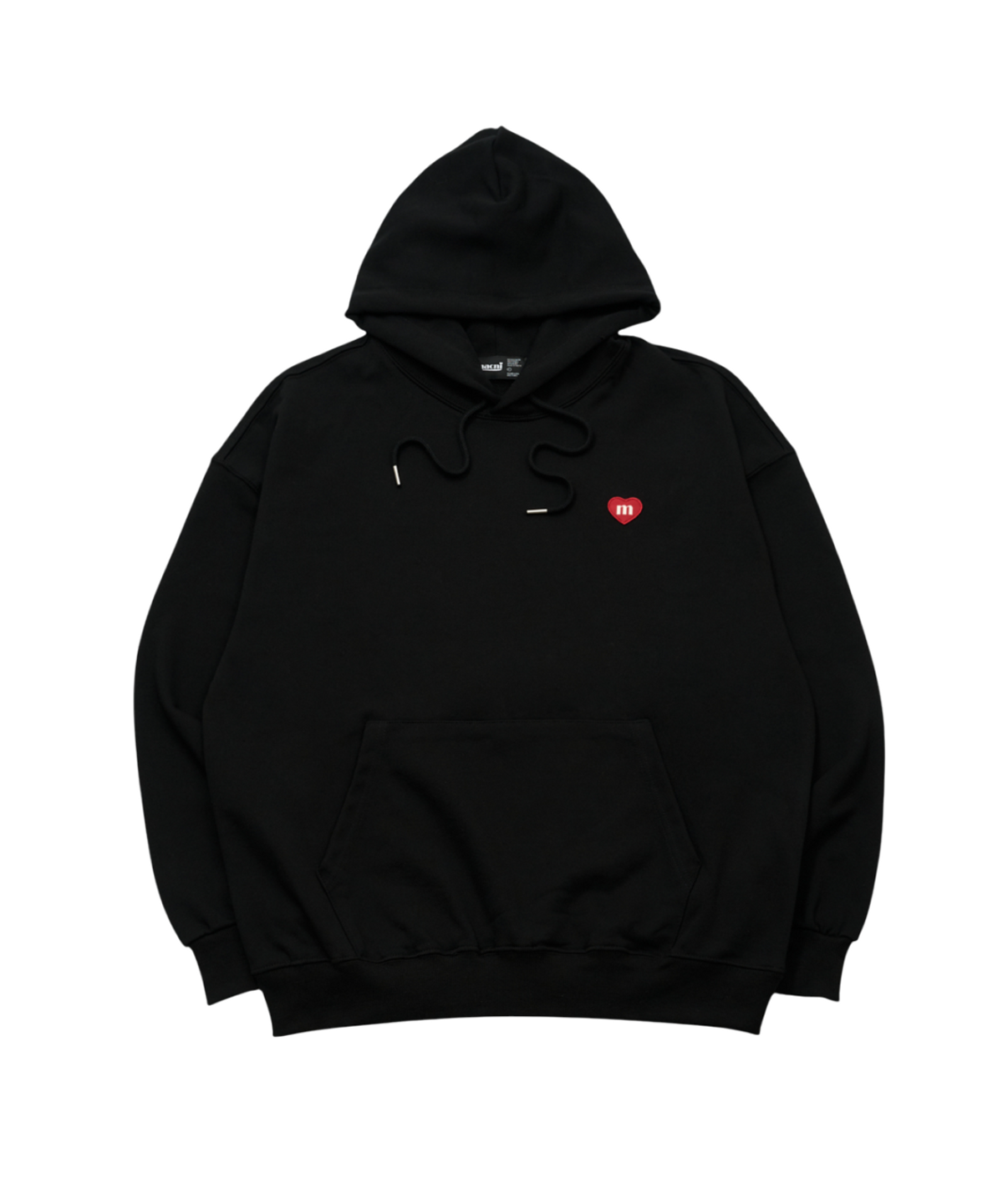 마크니(MACNI) HEART SYMBOL HOODIE BLACK