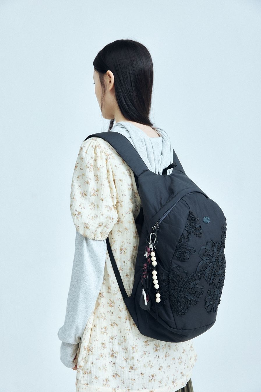 MUSINSA公式 | COLOCYNTH Fade Flower Backpack Black