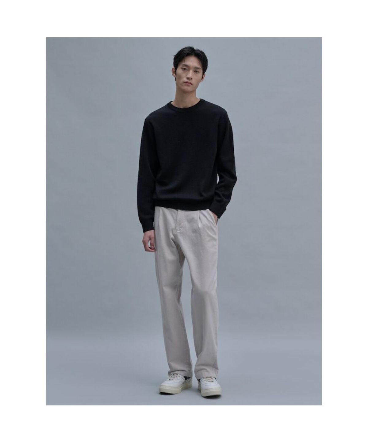 시프트지(SHIFT.G) Semi Wide Brushed Cotton Pants  Ivory