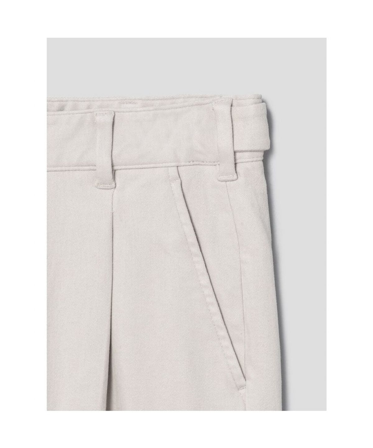 시프트지(SHIFT.G) Semi Wide Brushed Cotton Pants  Ivory
