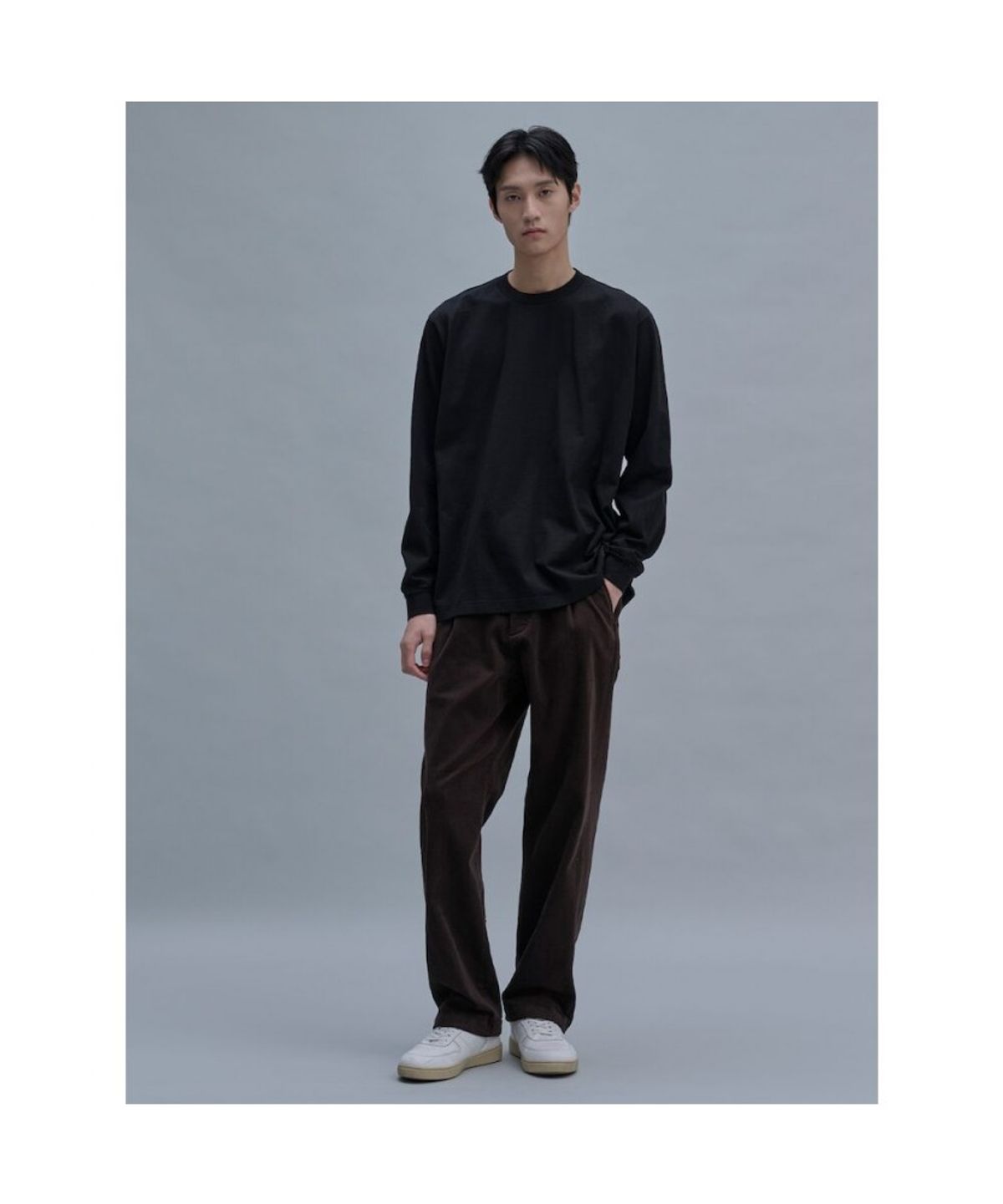 시프트지(SHIFT.G) Semi Wide Brushed Cotton Pants  Brown
