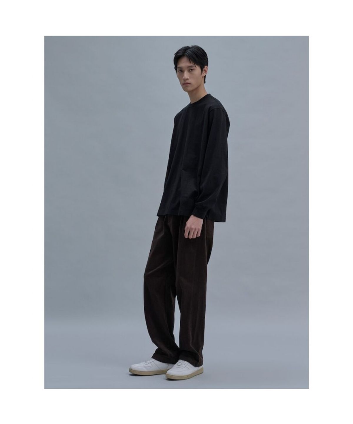 시프트지(SHIFT.G) Semi Wide Brushed Cotton Pants  Brown