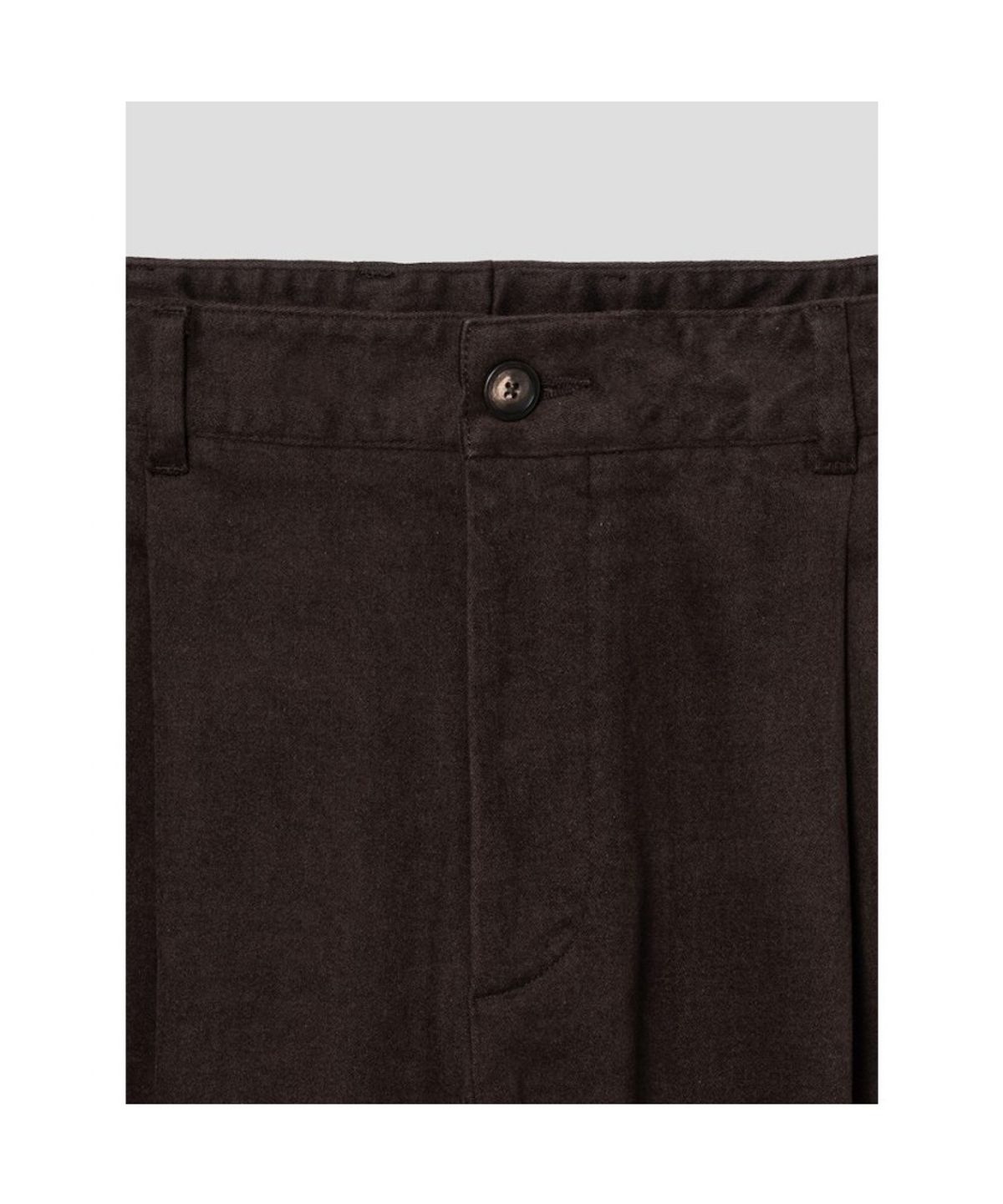 시프트지(SHIFT.G) Semi Wide Brushed Cotton Pants  Brown