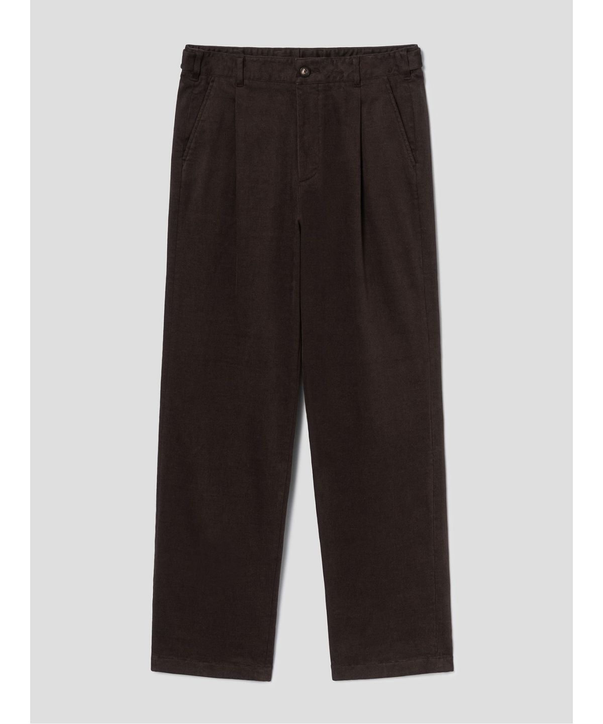 시프트지(SHIFT.G) Semi Wide Brushed Cotton Pants  Brown