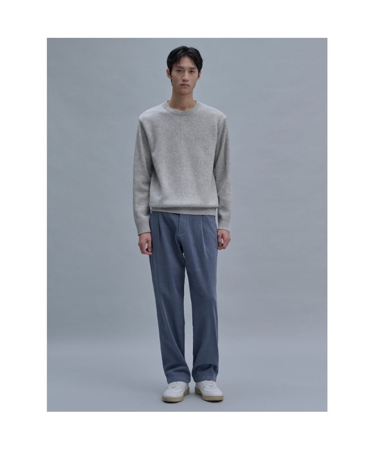 시프트지(SHIFT.G) Semi Wide Brushed Cotton Pants  Blue